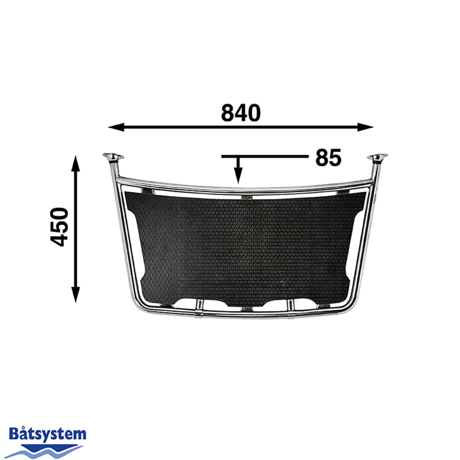 Badeplatform Blackline Sejlbåd, 80x45cm, 25mm Rør