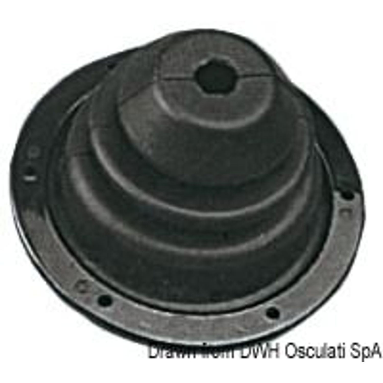 Gummibelg med ABS-ringmutter 140 mm