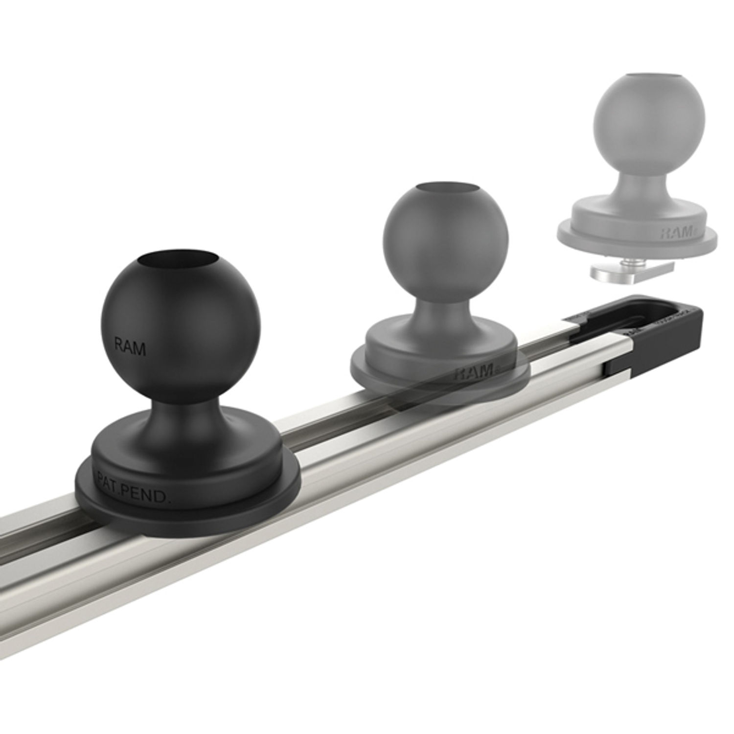 RAM Mounts Tough-Track-skinne i aluminium