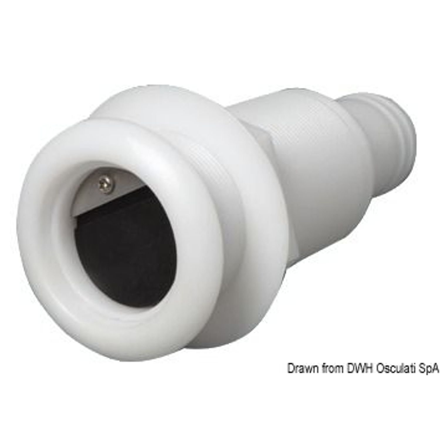 Nylon/glasfiber bottenventil 2"1/4 38 mm med backventil