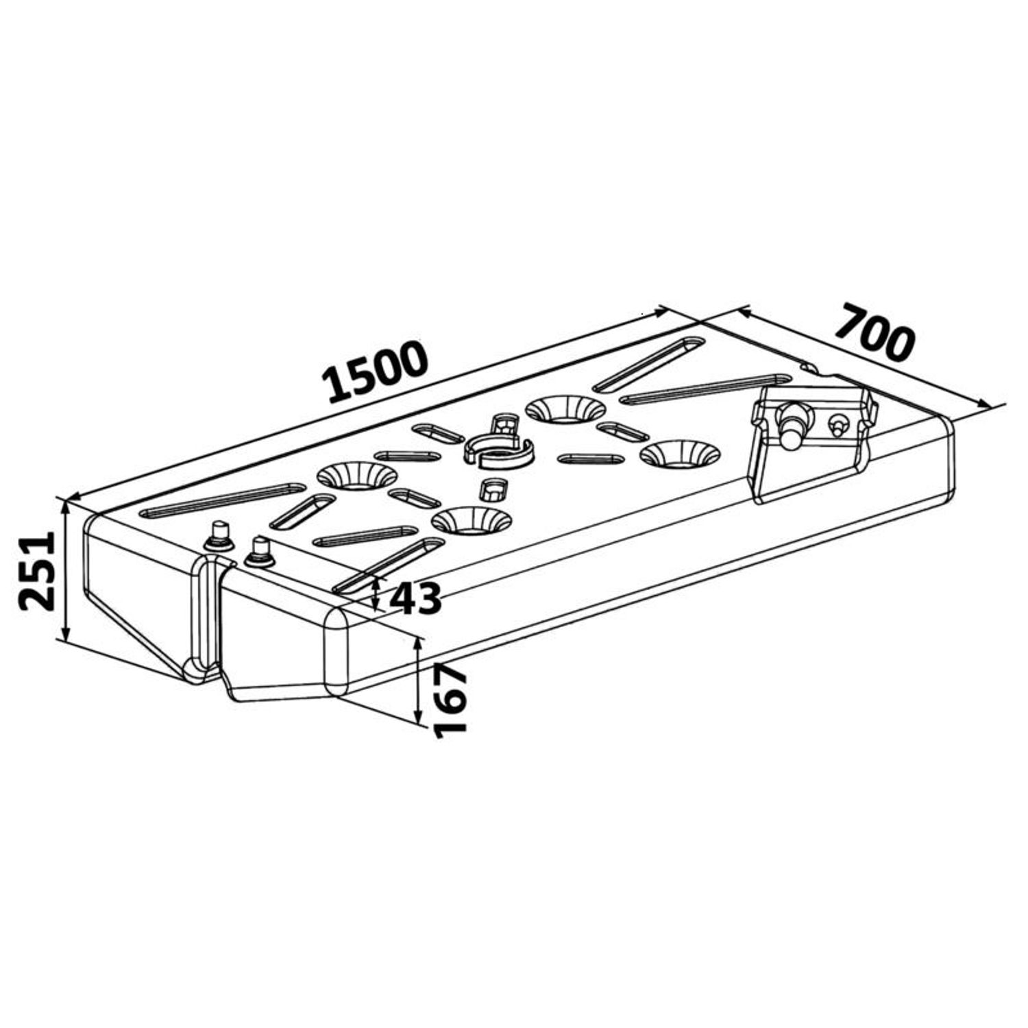 Bränsletank PE 187 l