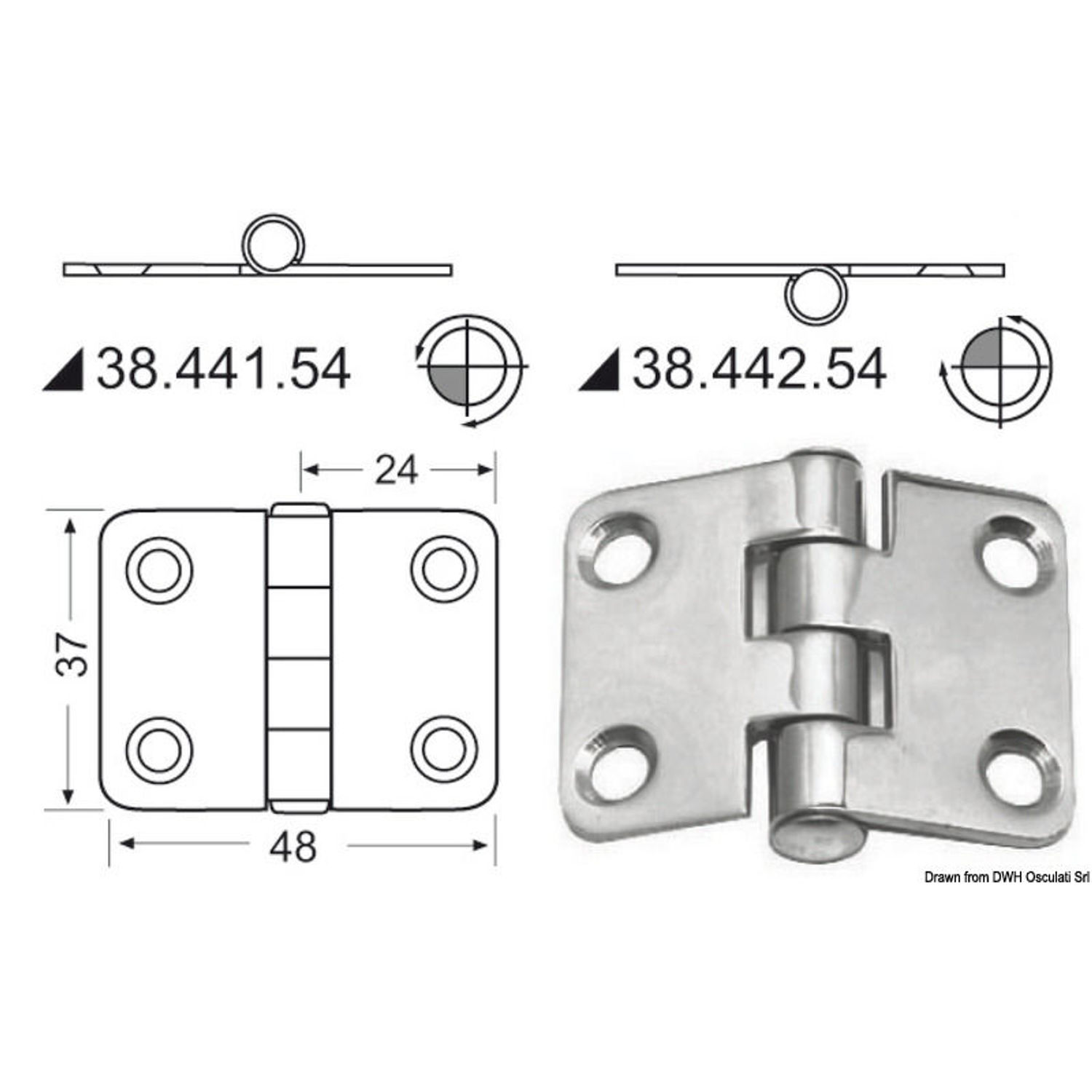 Sarana käänteisellä tapilla 48x37 mm
