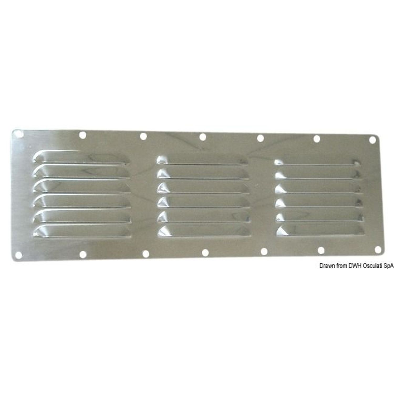 Säleikköventtiili kiillotettu SS + hyttysverkko 232x127 mm