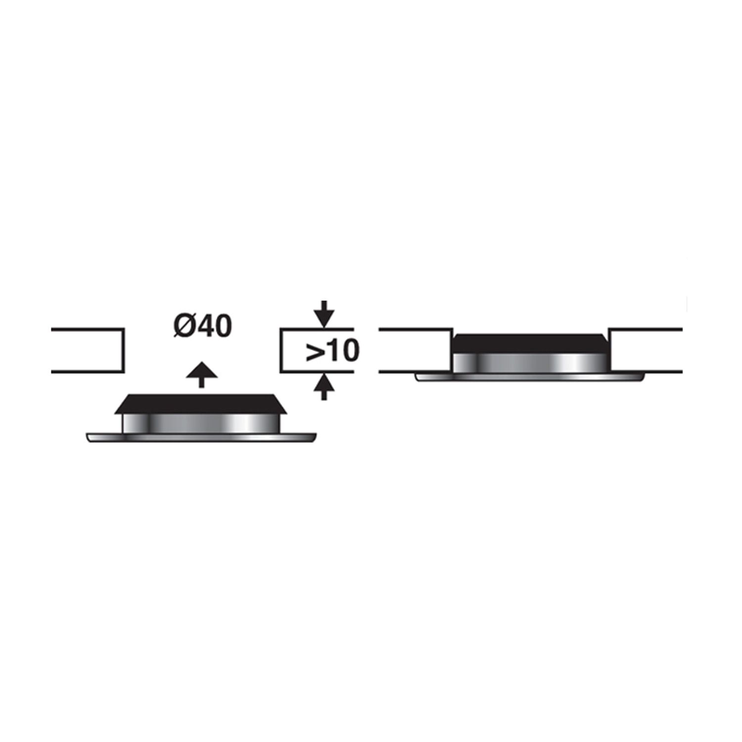 Båtsystem Downlight Vega 48 LED Opal