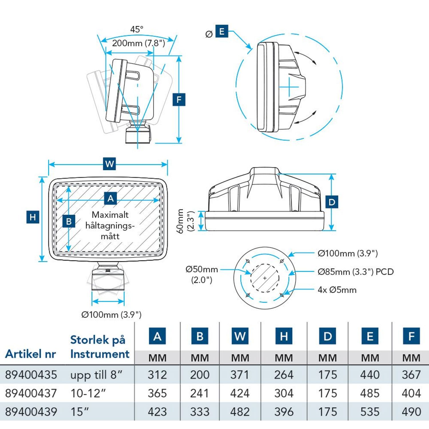 Lewmar Tyres Instrumentpod