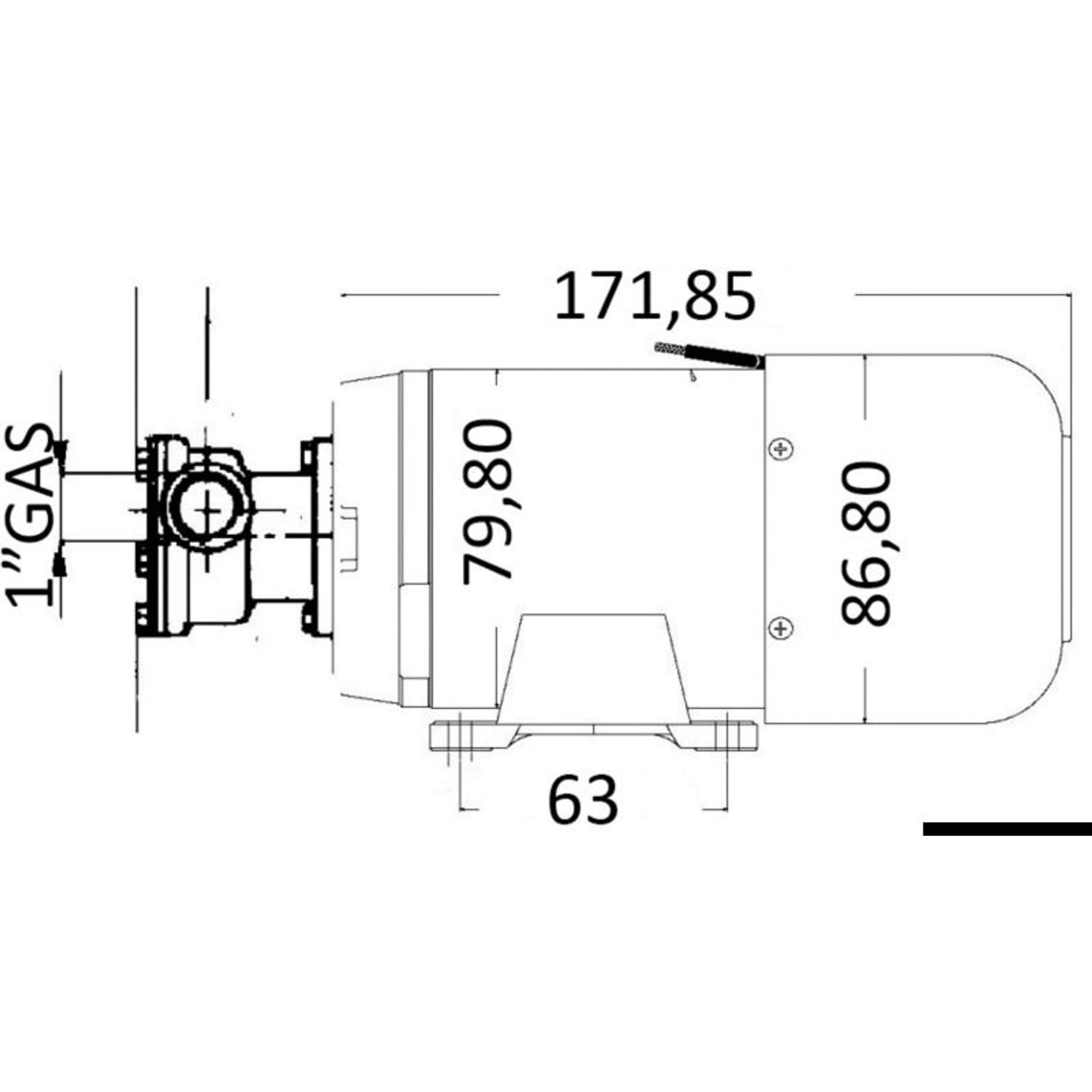 Selvprimende lensepumpe 24 V 80 l/m