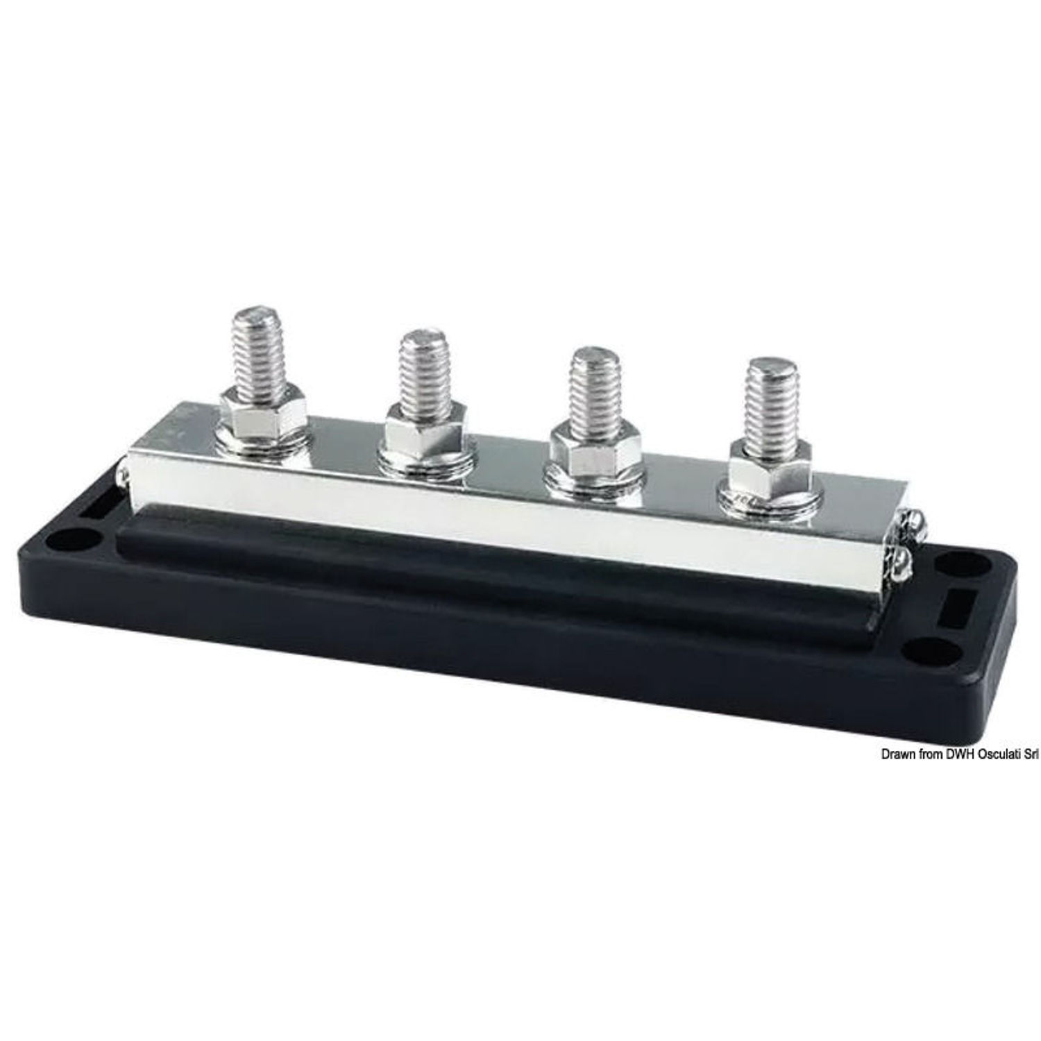 Kraftig samlingsskena Techno med transparent lock 4x10