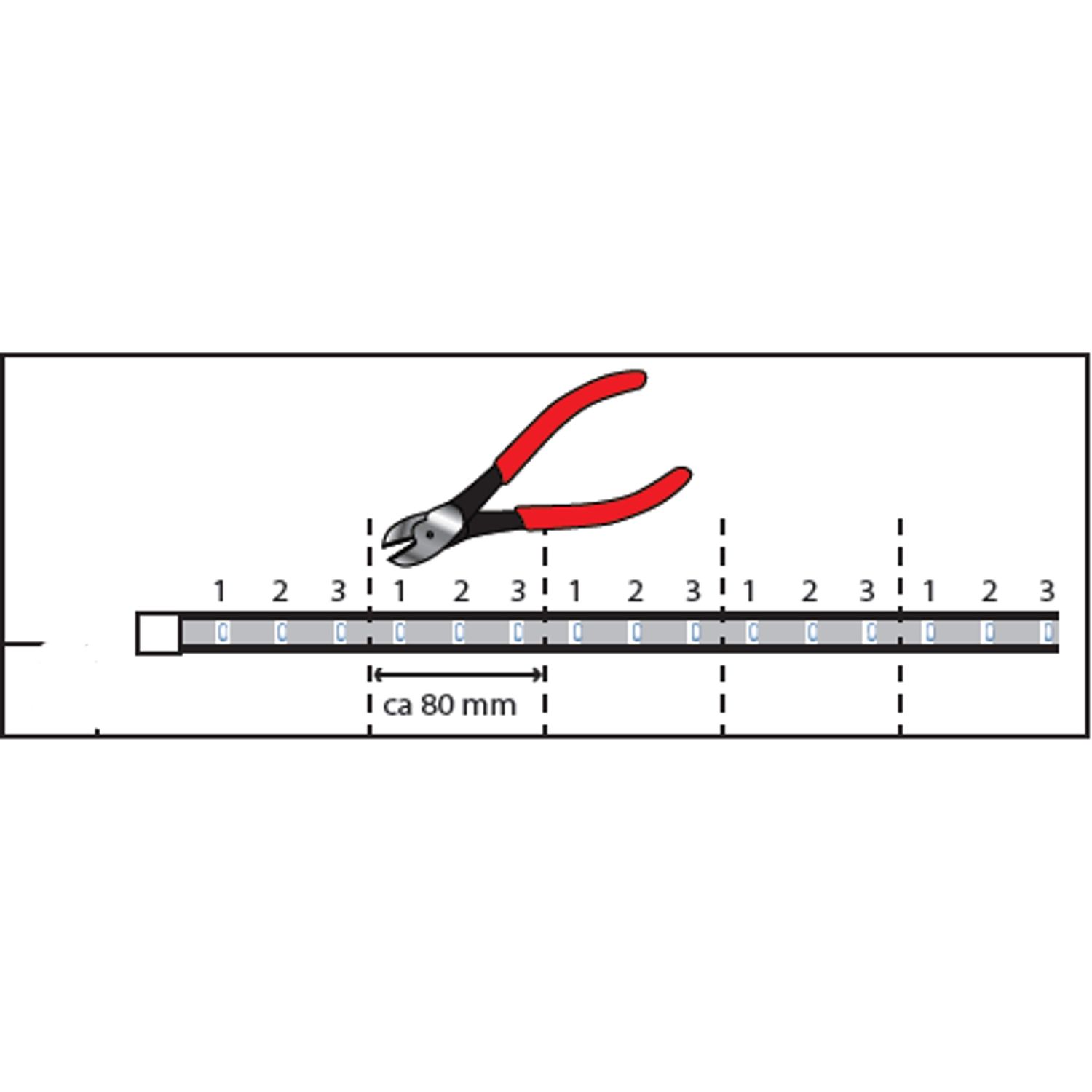 Stringlight LED, vit, 12V, IP64