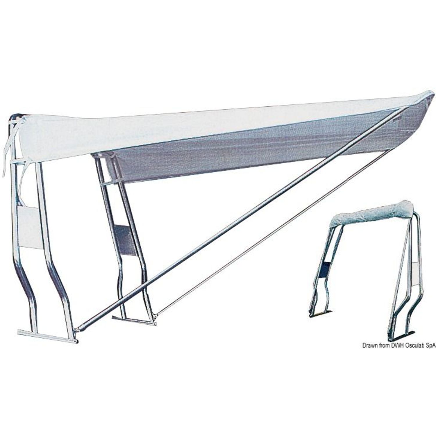 Teleskopiskt kapell marinblått 120 x 145 cm