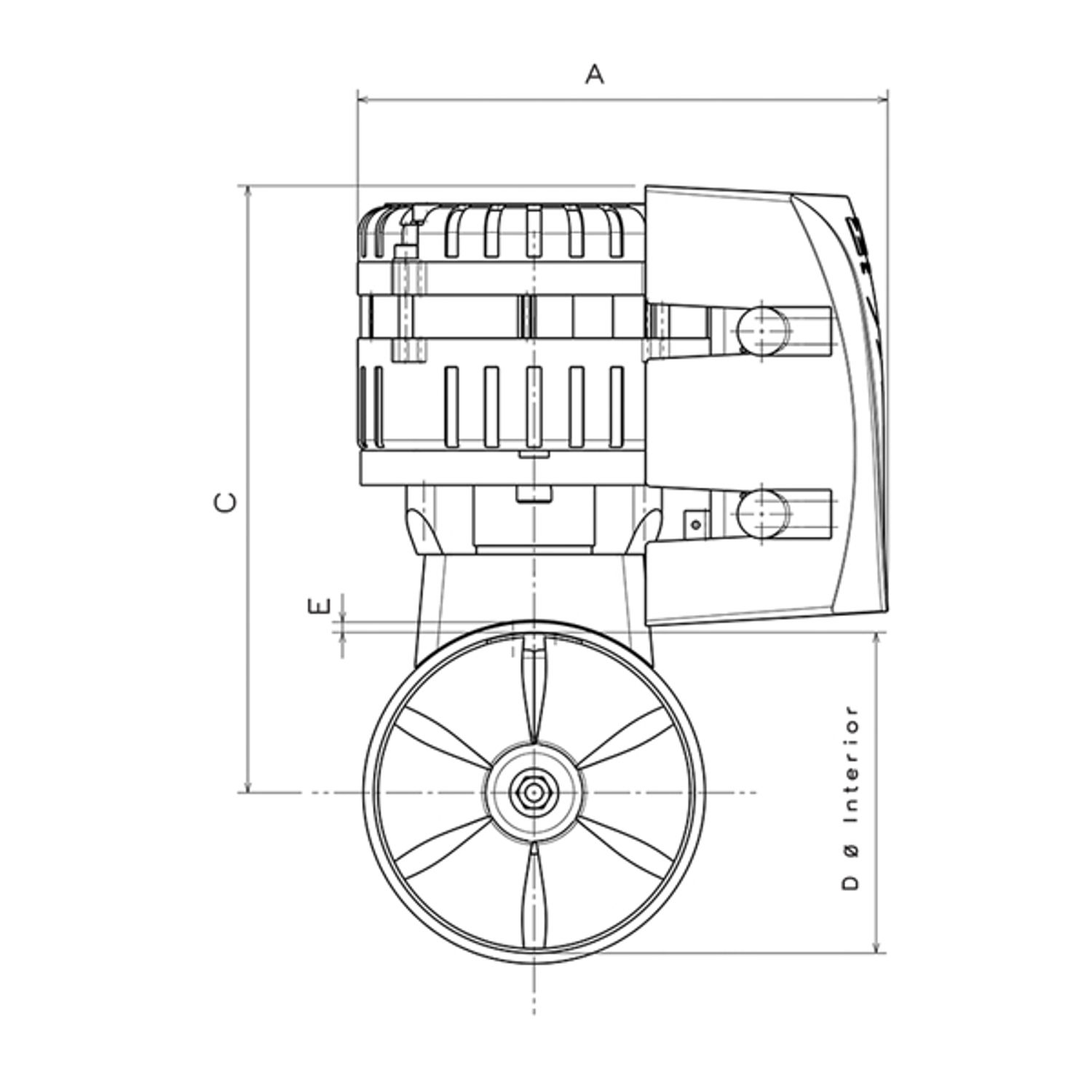 Max Power Baugpropell Eco 130 48V duo Ø185