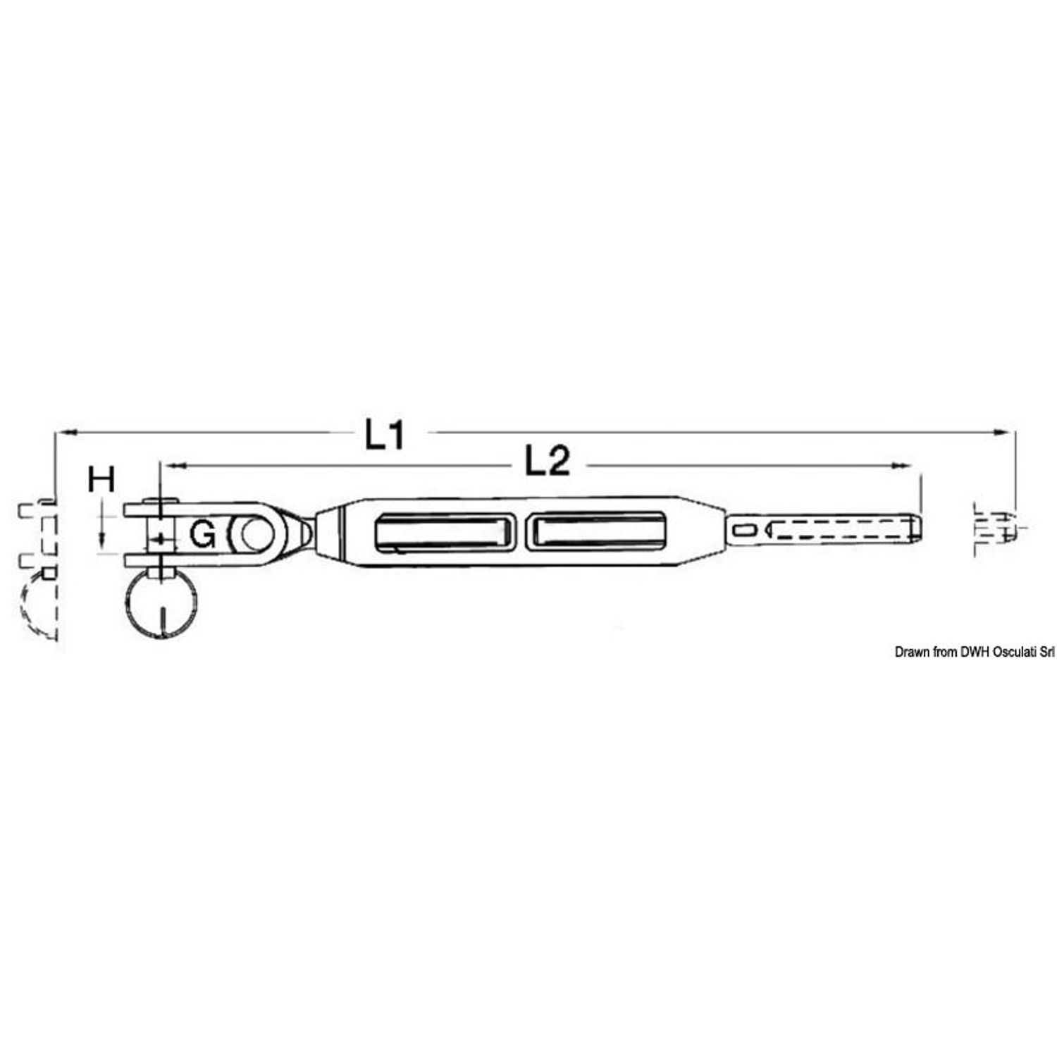 Vantskrue med presset terminal 1/2", wire 8 mm