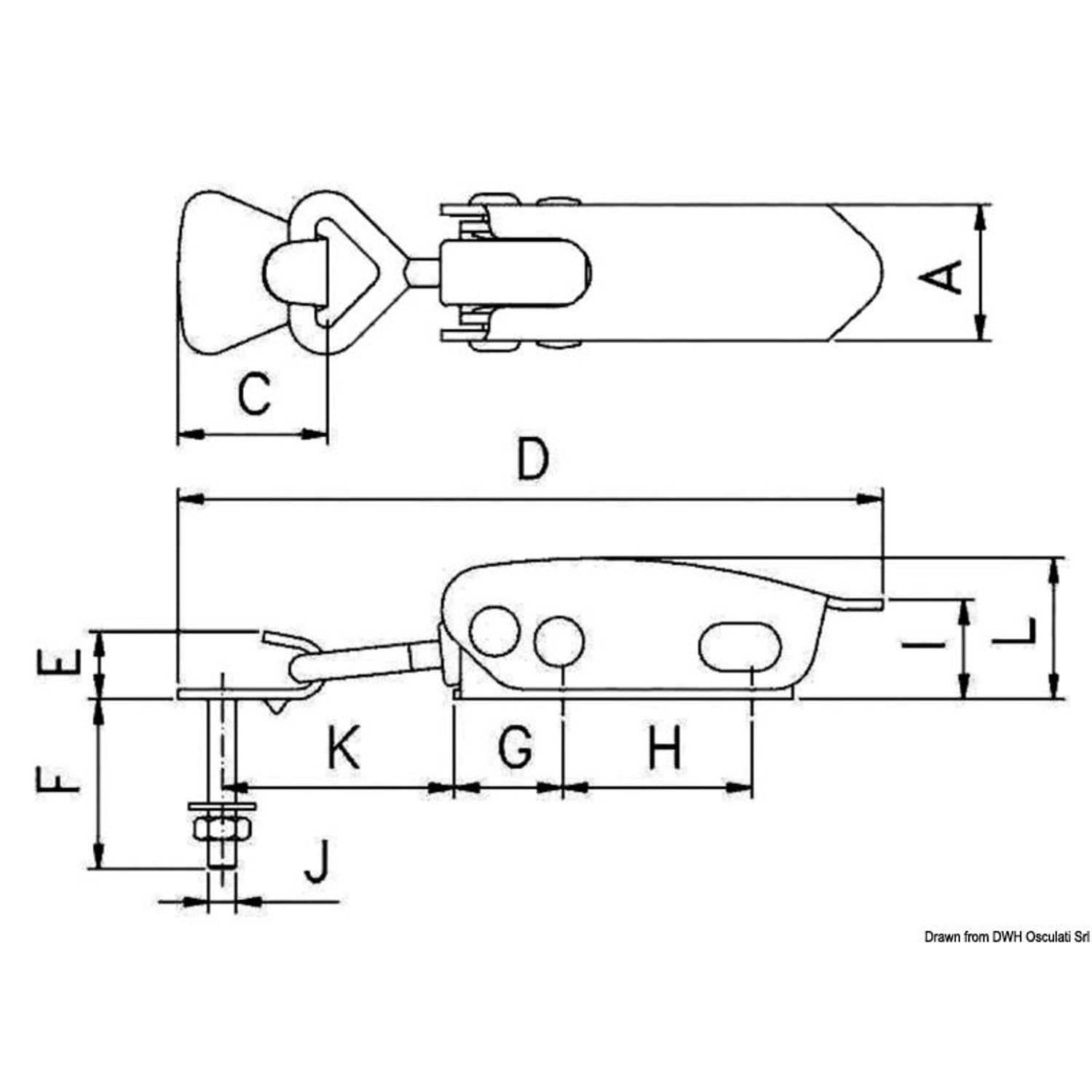 Elastisk niveaulås 106 mm