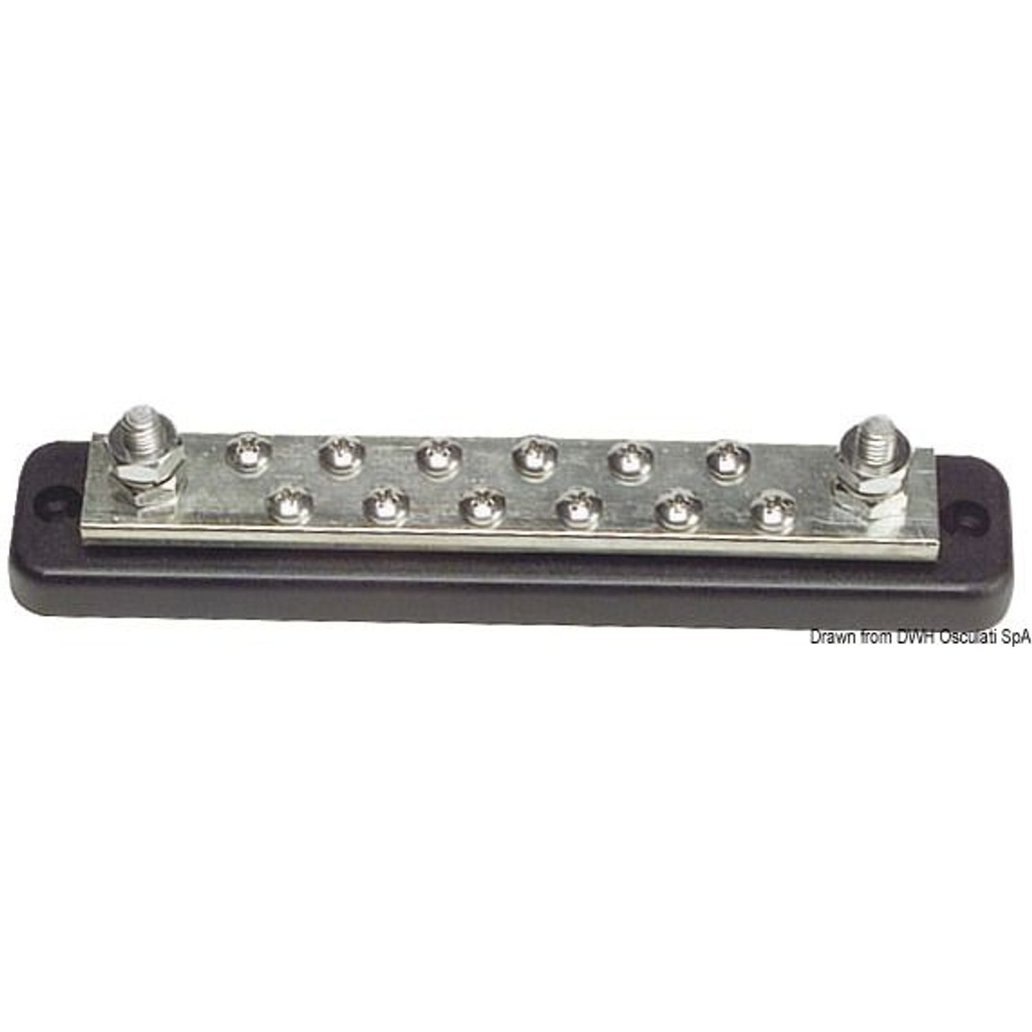 Koblingsplint med samleskinne 12 x 5 mm