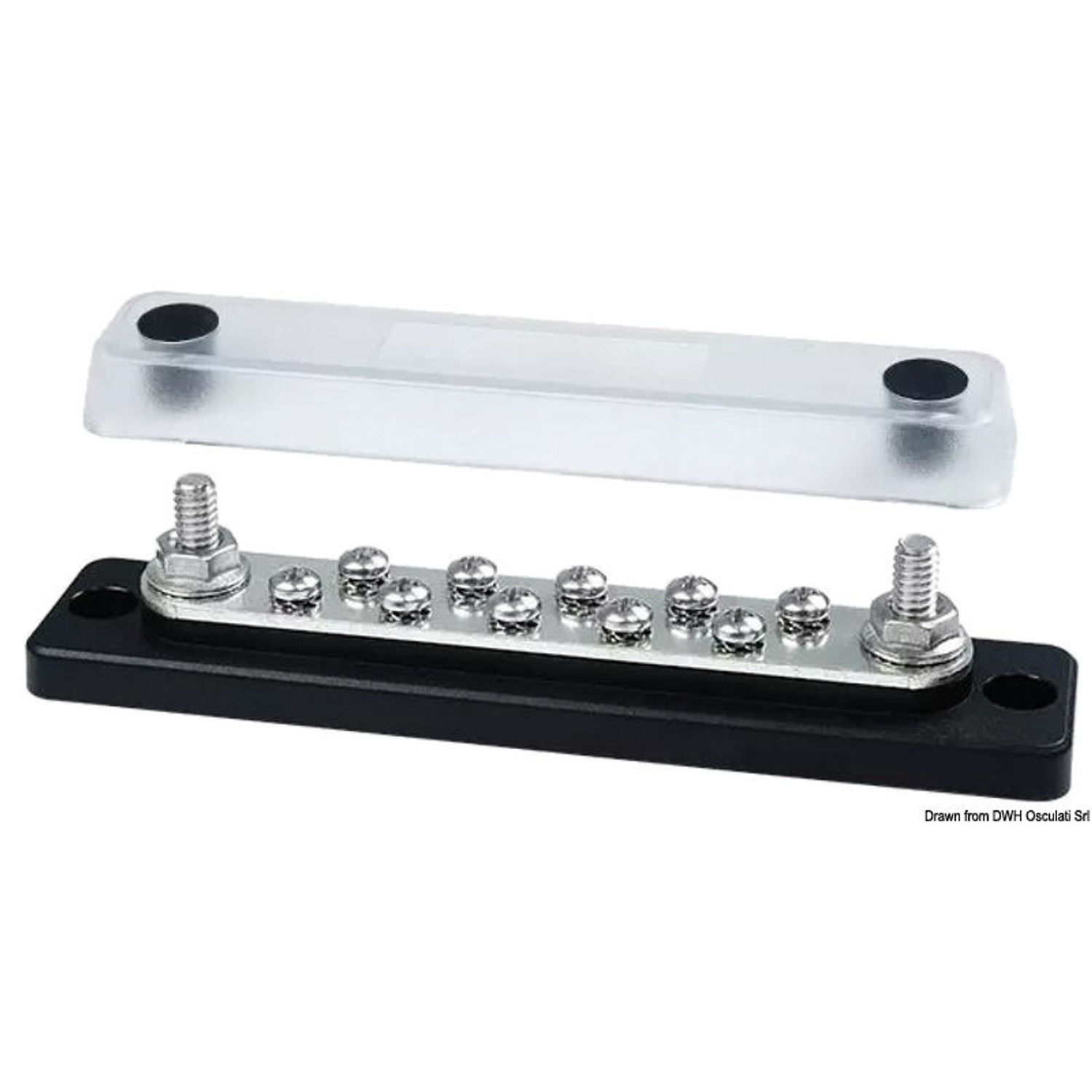 Heavy-Duty samleskinne Techno elterminal 2x6 (10x4)