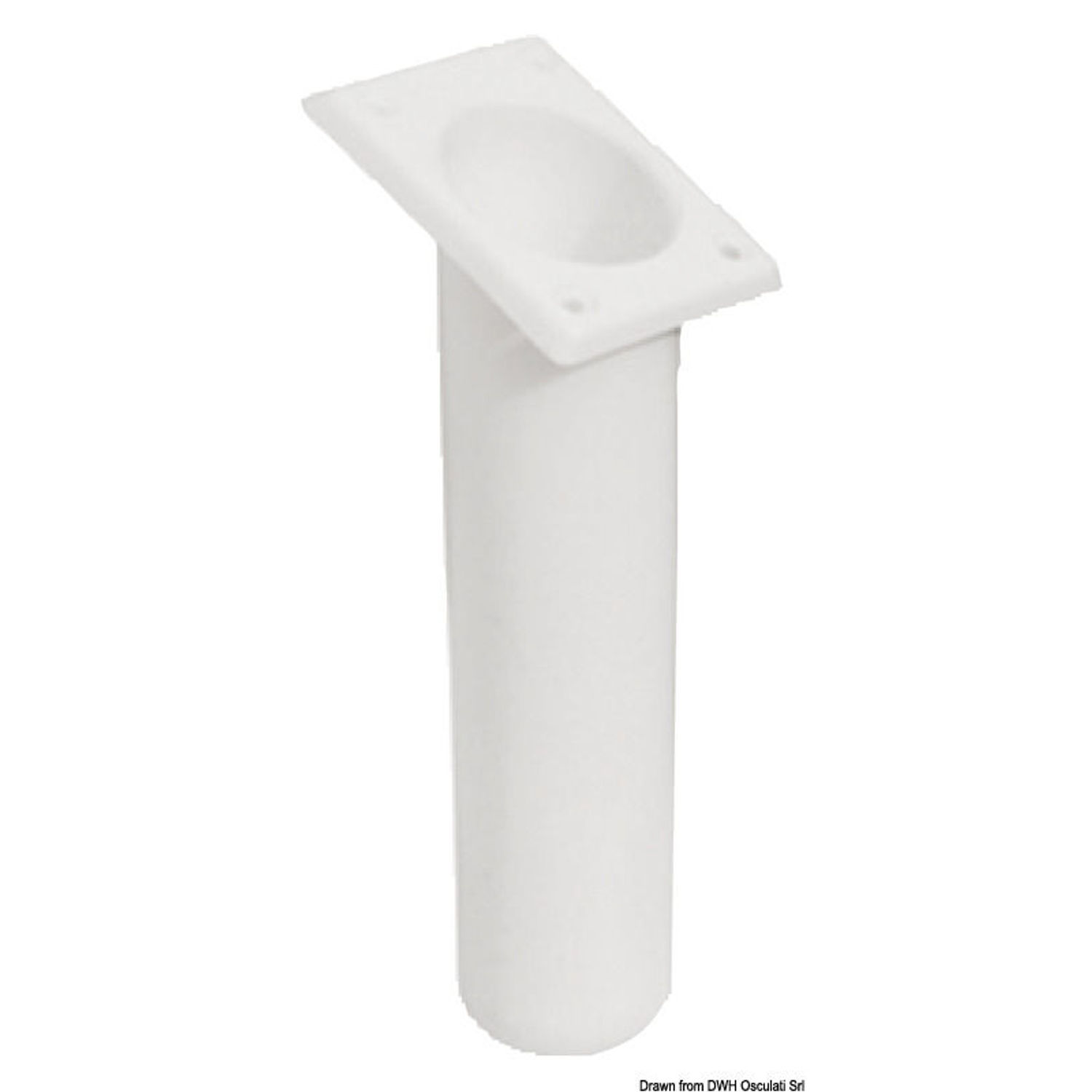 UV-stabiloitu polyeteeninen vapapidin, nelikulmainen, valkoinen 240mm