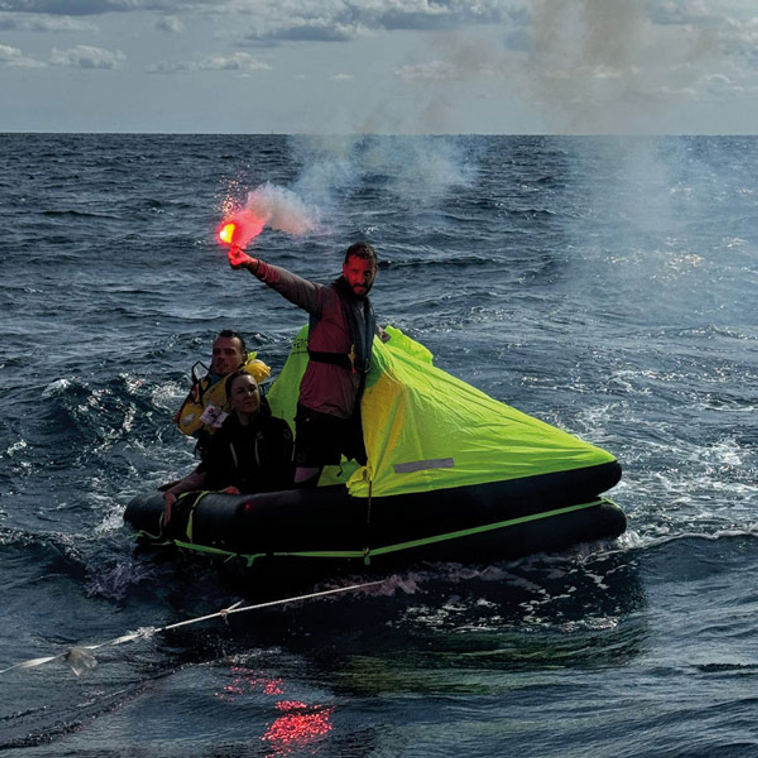 1852 håndbluss rød