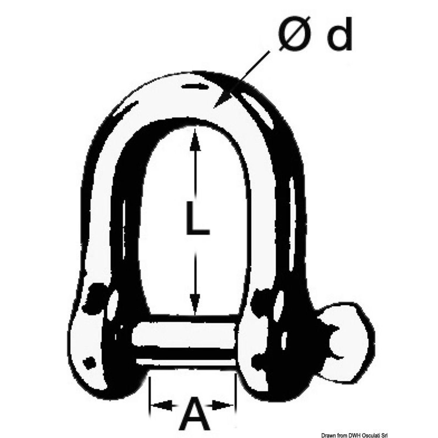 Galvanoitu teräs D-sakkeli 6 mm (vähittäispakkaus 1 kpl)