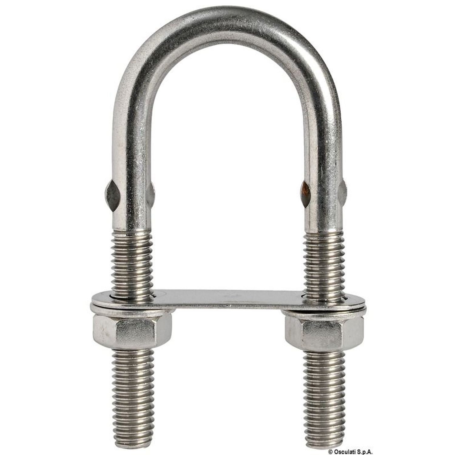 Ruostumattomasta teräksestä valmistettu U-pultti tangolla 60mm x M4 mm