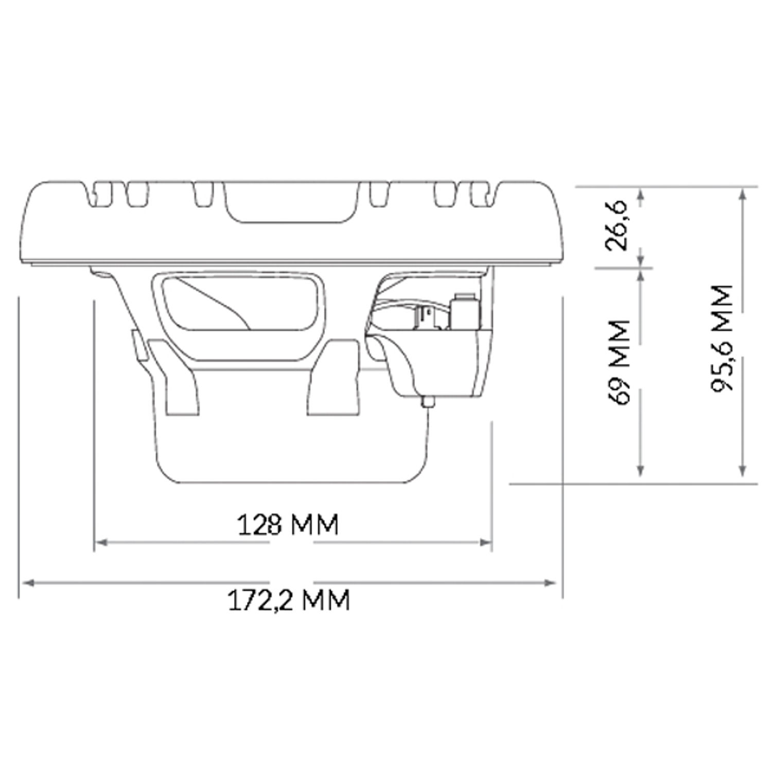 Hertz HMX 6.5-LD-TW- 6.5"" 4Ohm marin högtalare, vit RGB