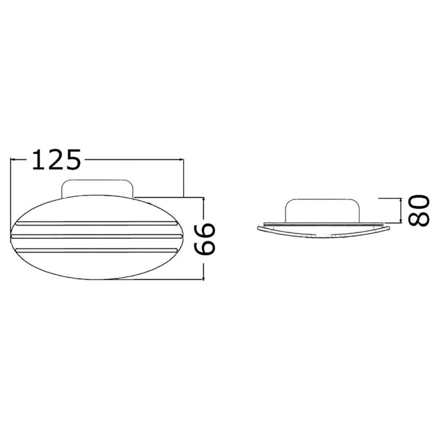 Infällt fällbart signalhorn 12 V 105 dB