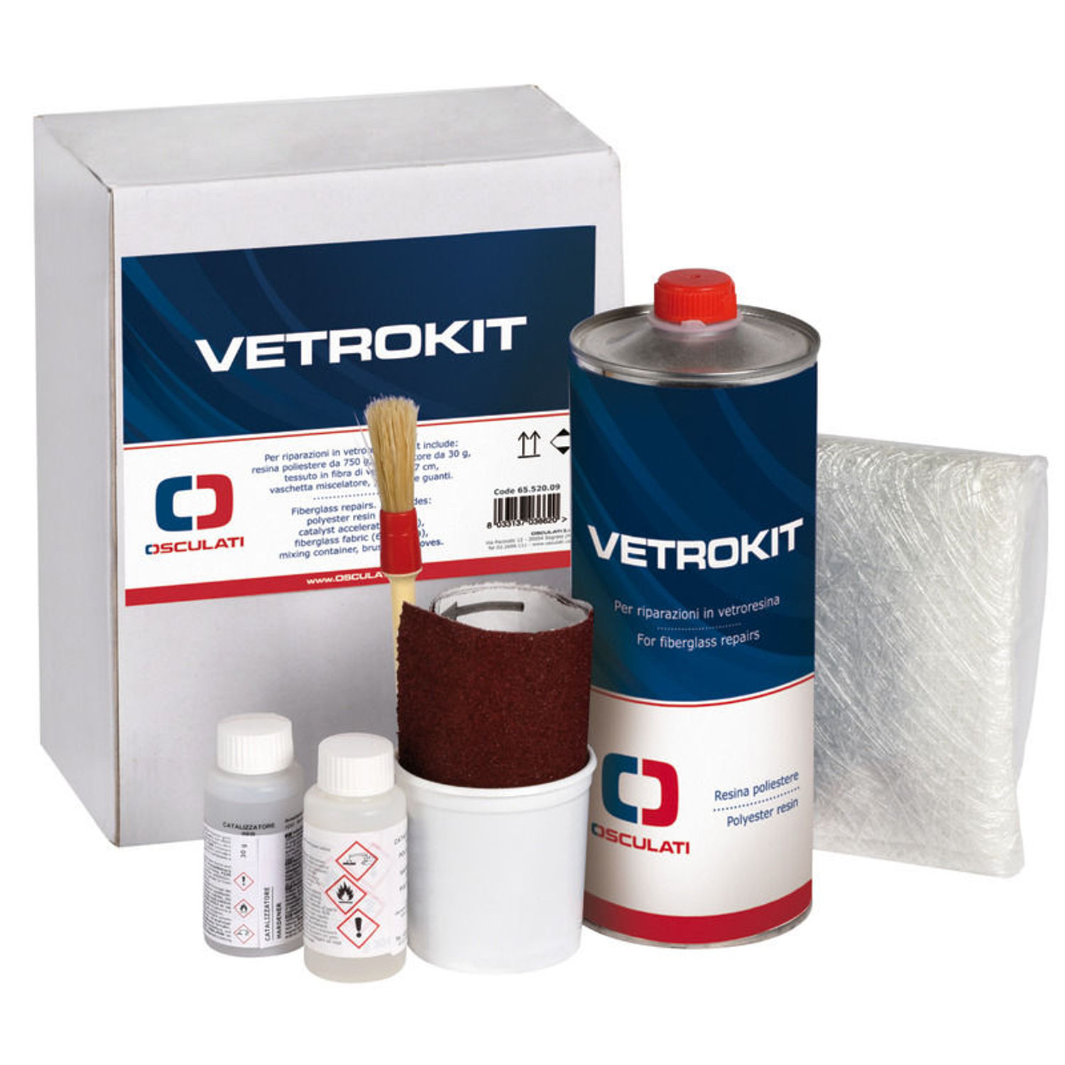 Glasfiber reparationssæt 800 g