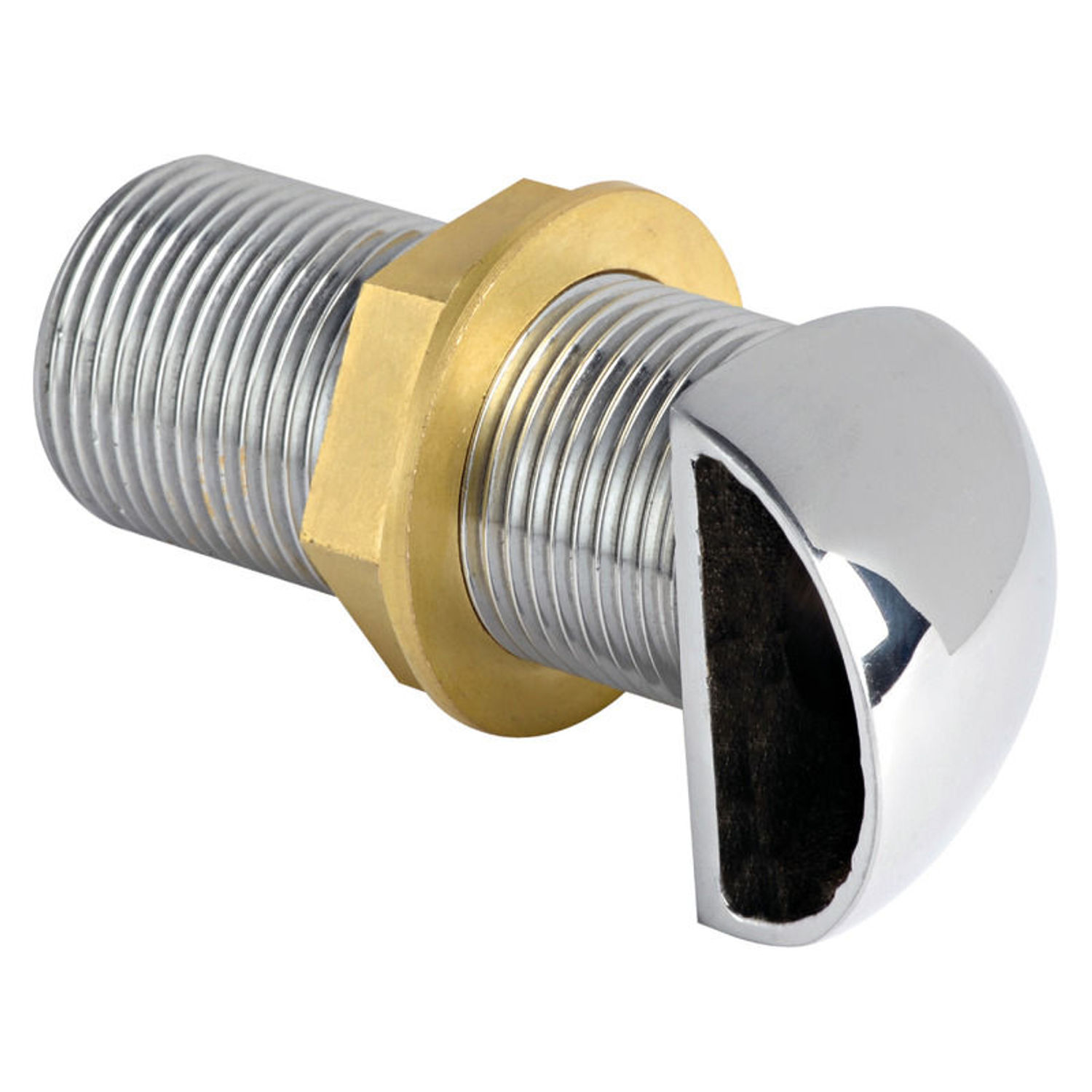 Forkrommet messing spygatt 1"1/2