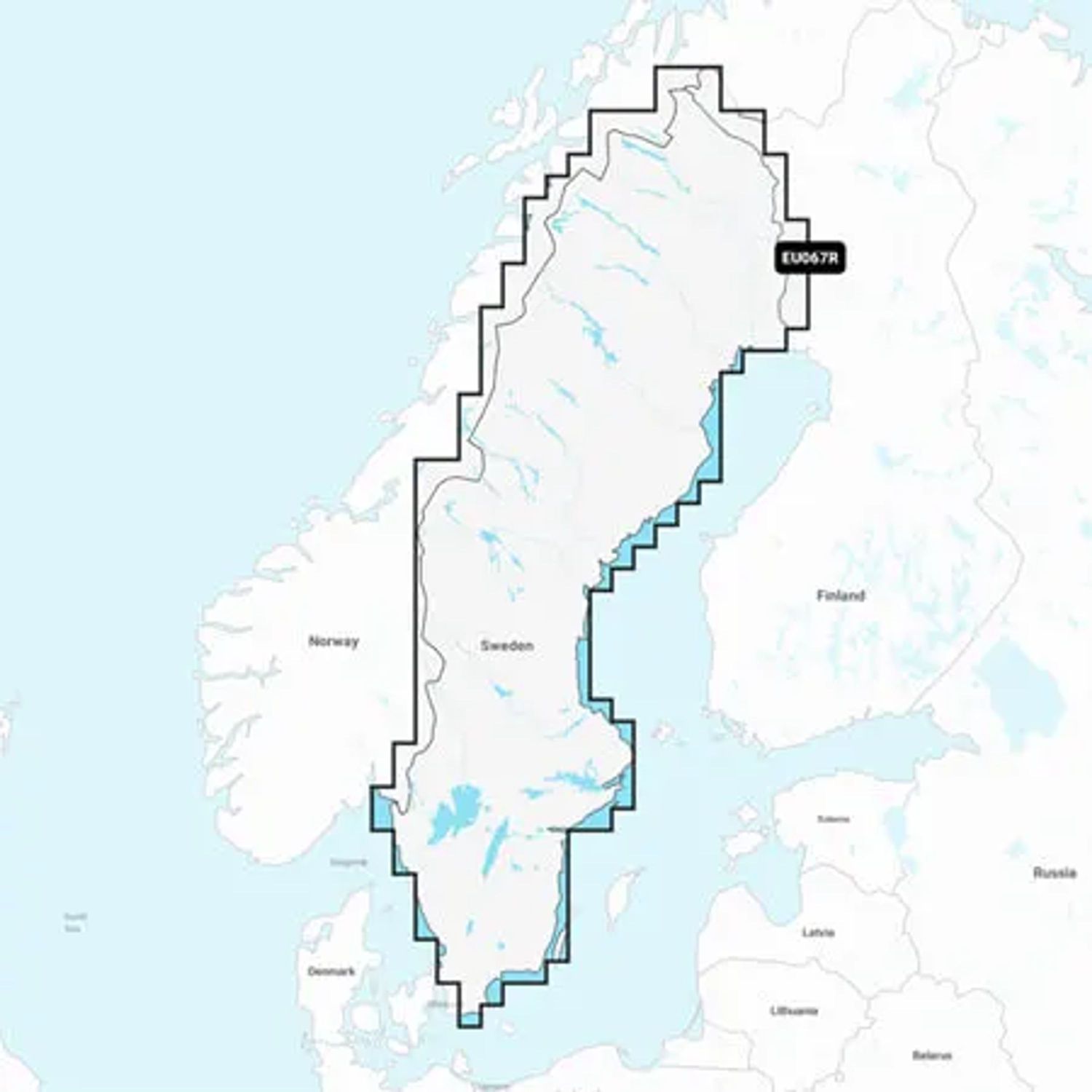 Garmin Navionics+ Søkort Sverige Søer og floder