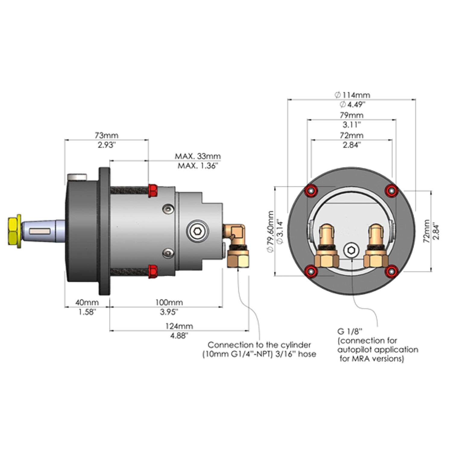 Nordflex hydrauliskstyringssæt m/returventil, op til 120hk