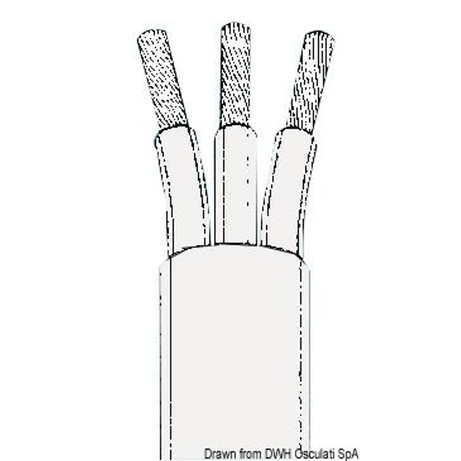 Tripolar maritim elkabel lysegrå 1.5 mm²