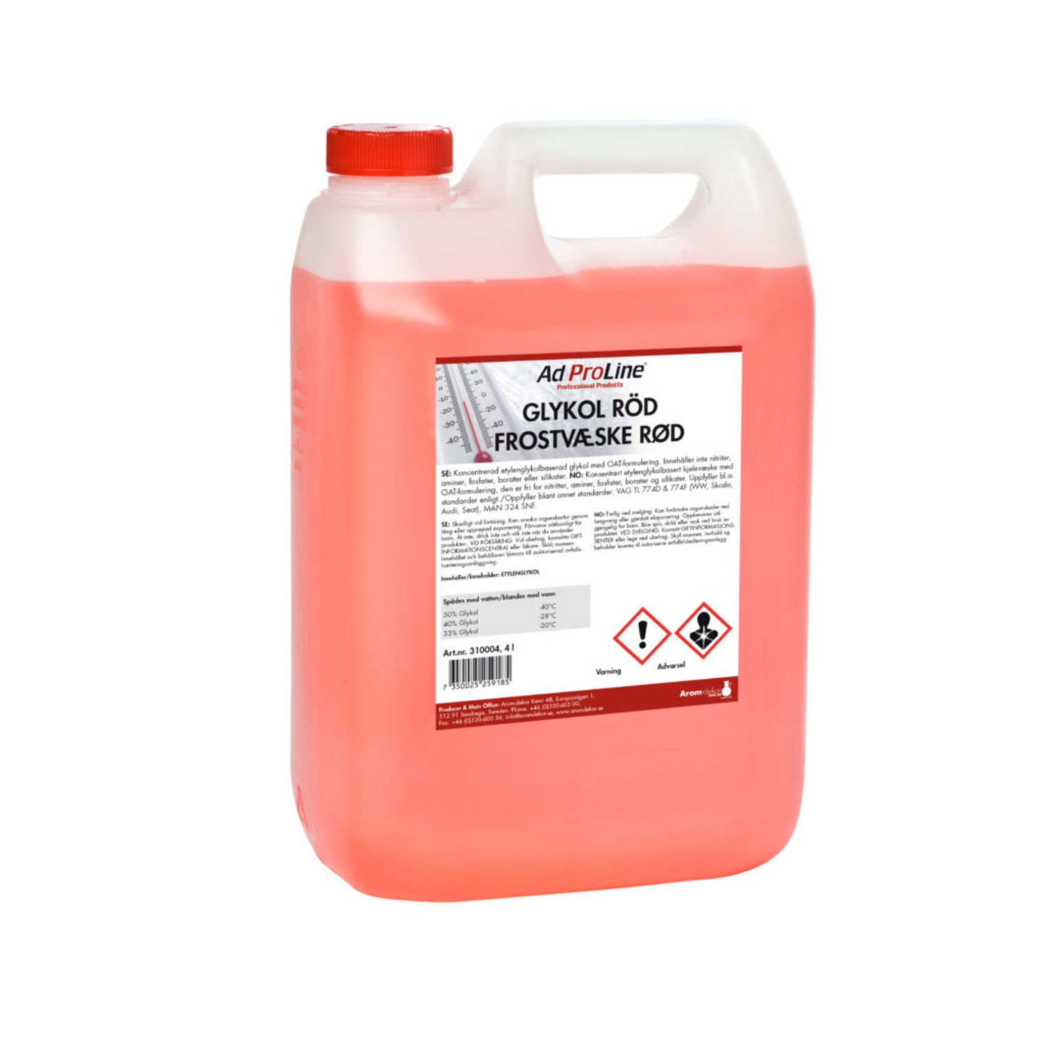 Glykoli 774F Punainen ARO310004