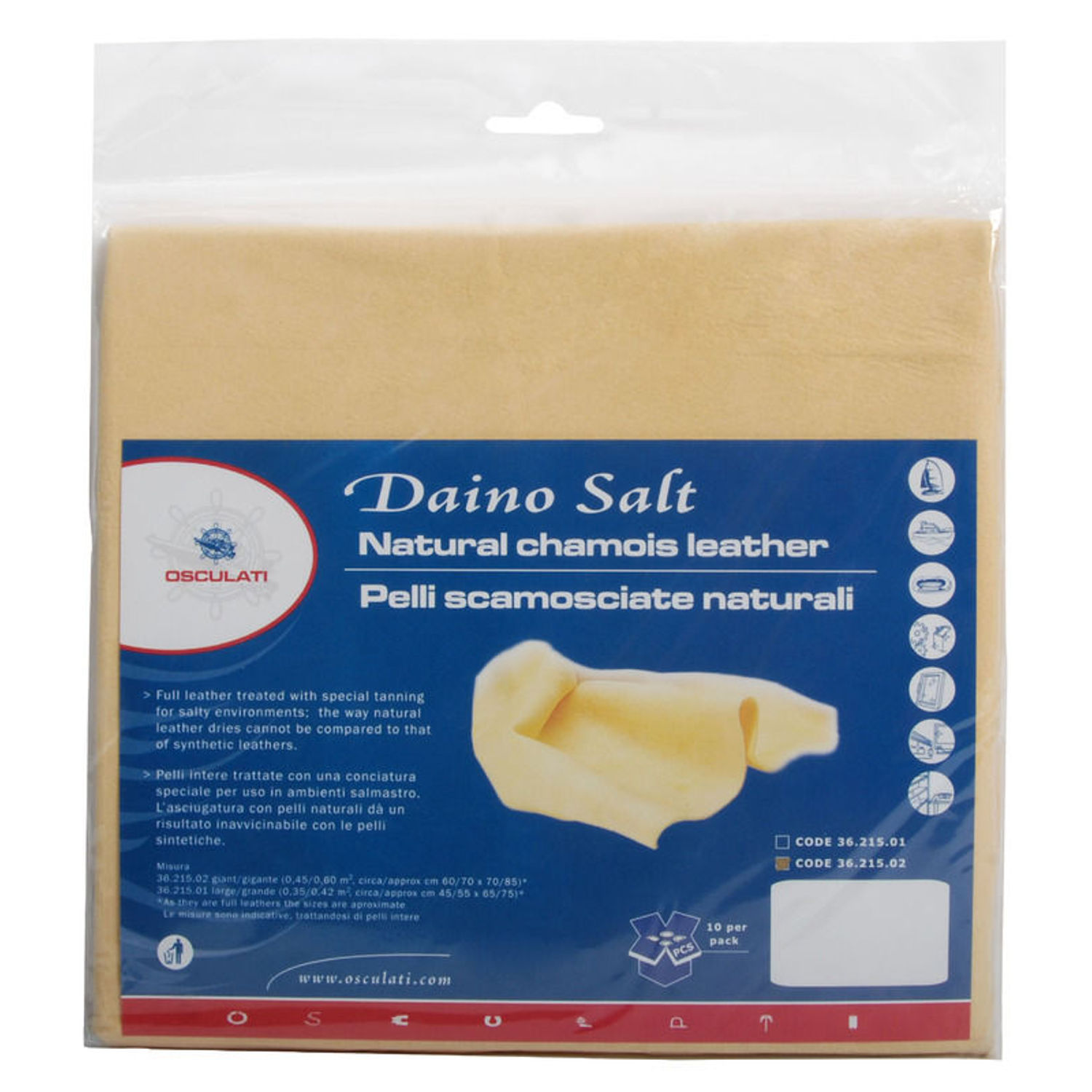 DAINO SALT stort semsket skinn