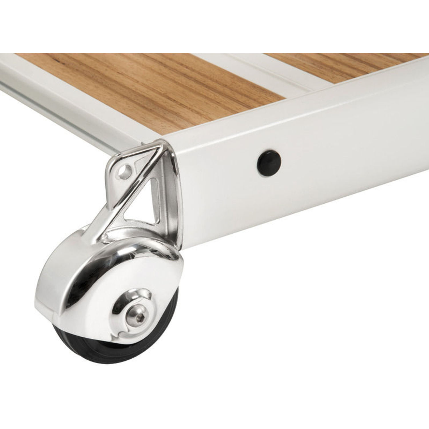 Sammenleggbar landgang lakkert hvit 210 cm