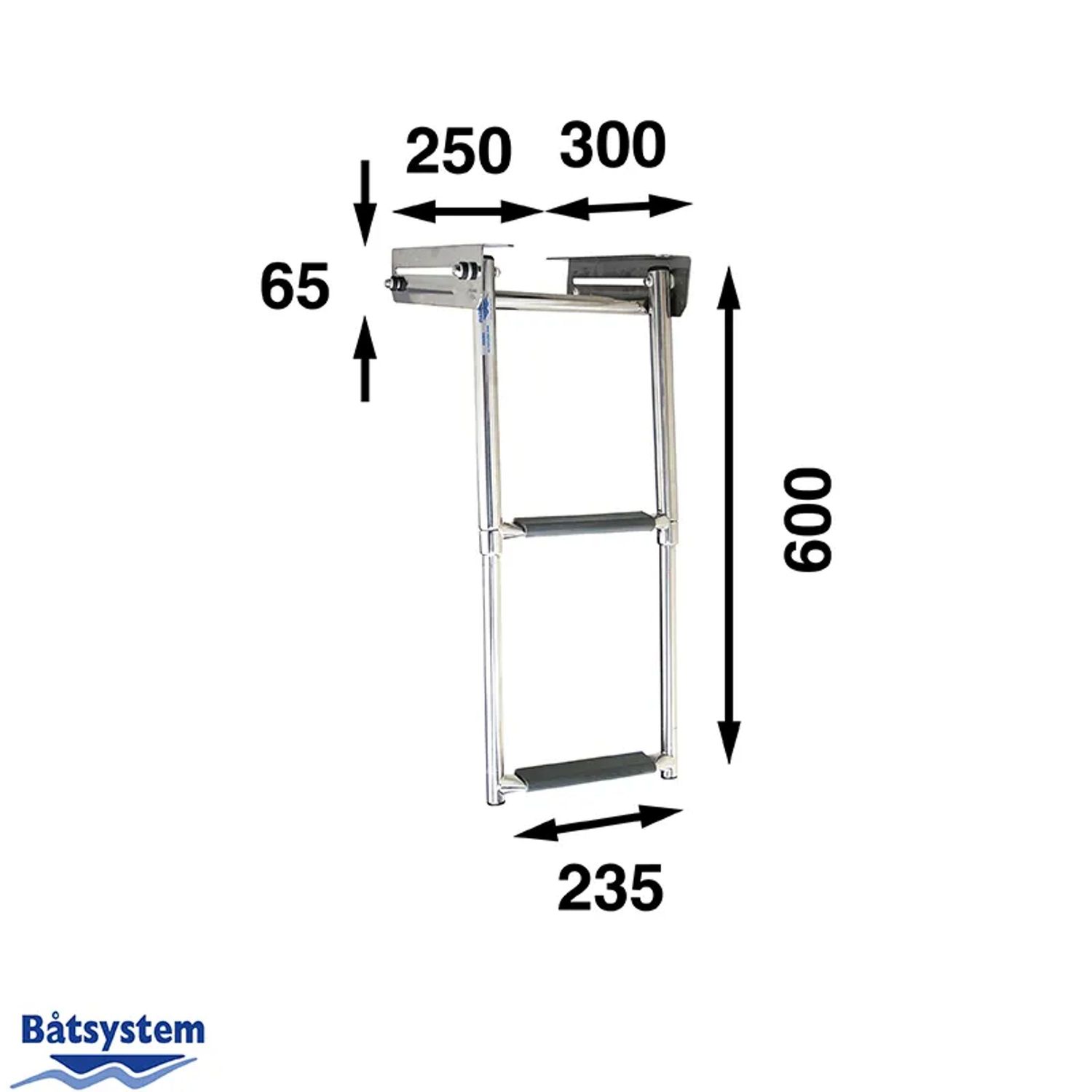 Kasettstige 600 x 250 mm 2 Trinn