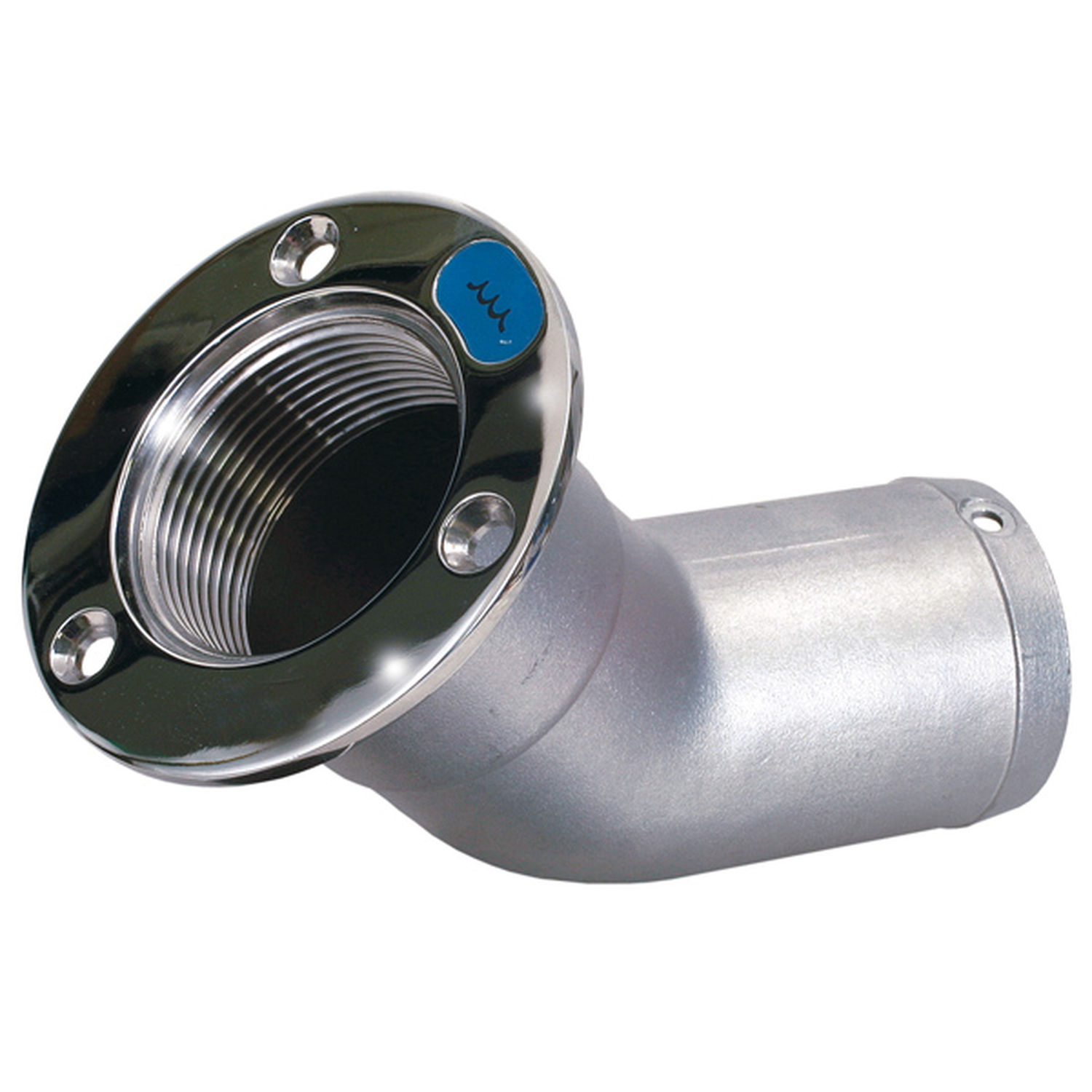 Däcksförskruvning rostfri 45gr 50 mm