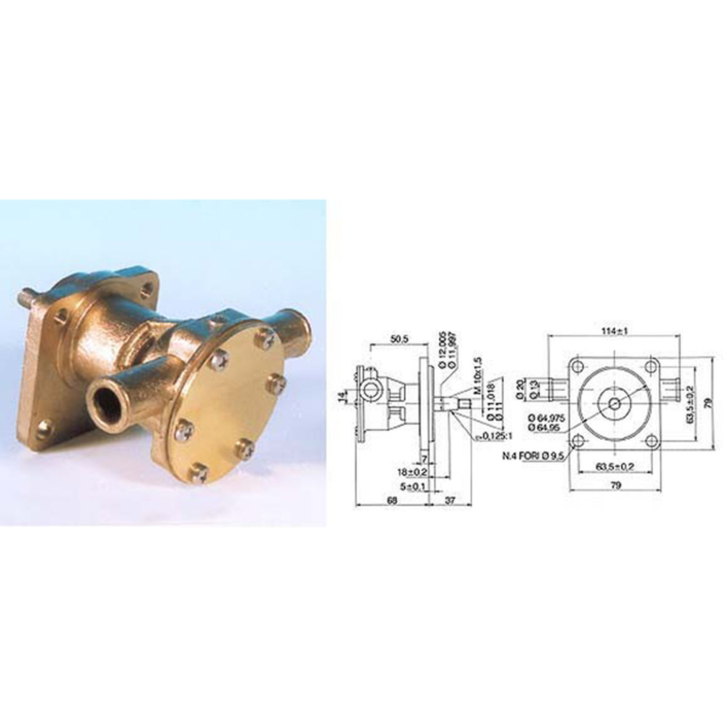 Ancor Impellerpumpe for Motor ST123