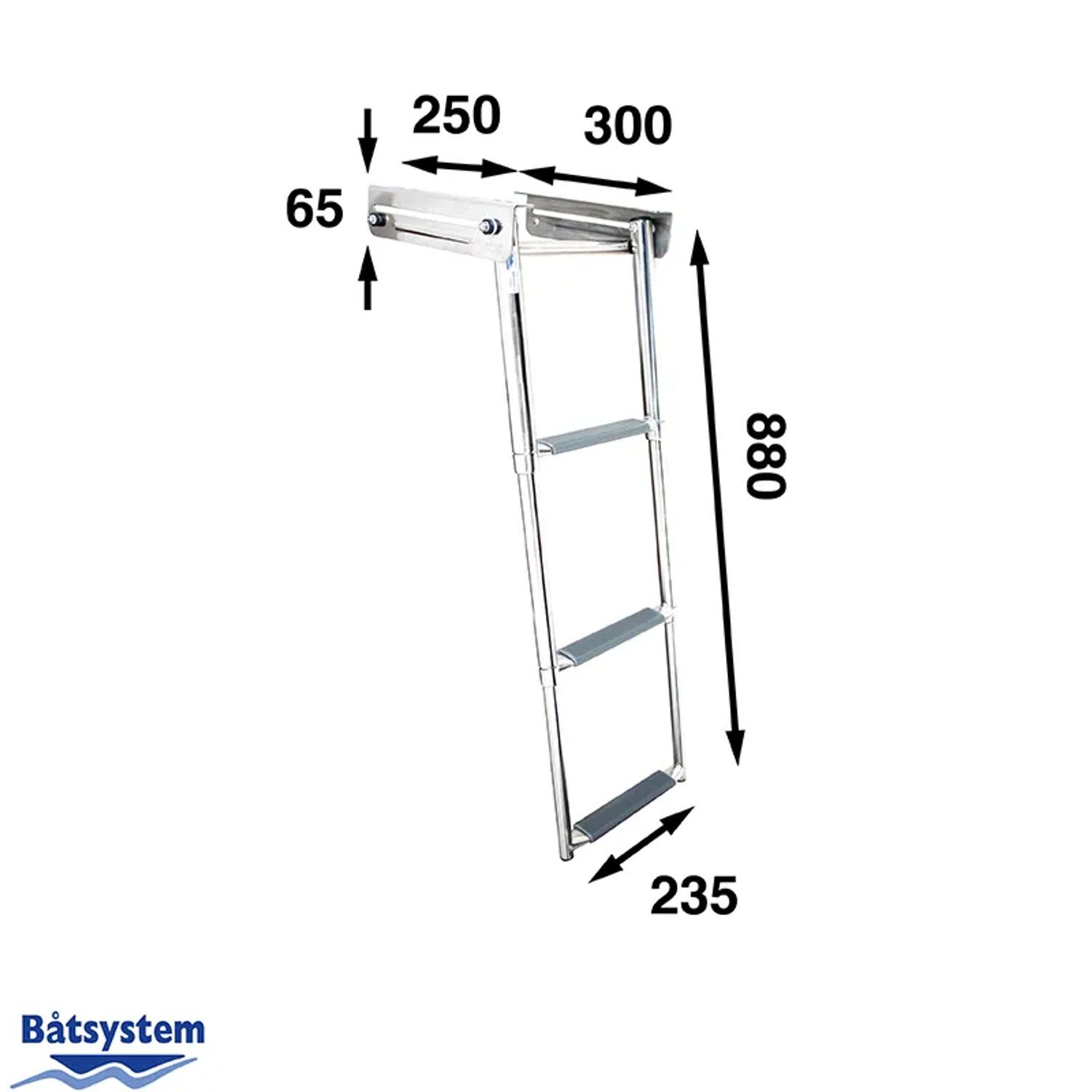 Kasettstige Teleskopisk 880 x 250 mm 3 Trinn