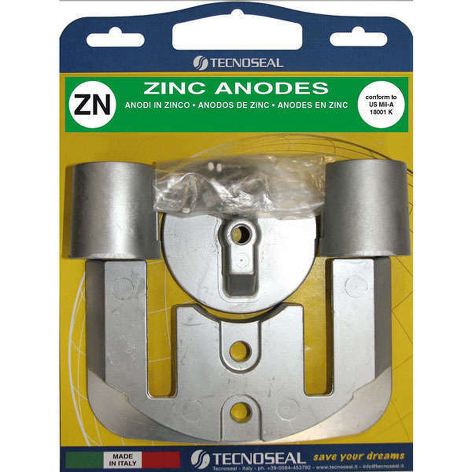 Tecnoseal Zinkanode Kit Mercruiser Bravo 2 & 3