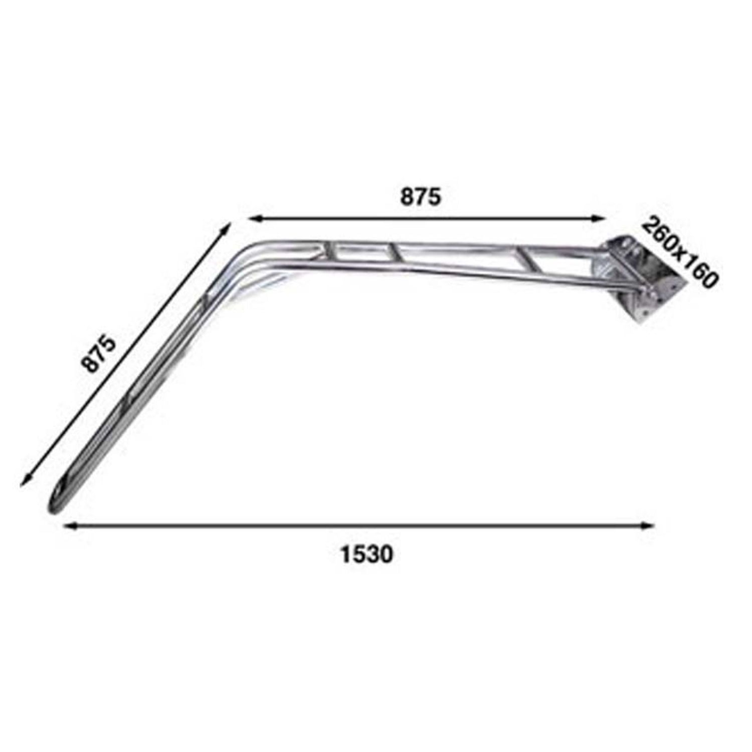 Båtsystem David Arm Kit 32mm Rør. Afrundet hæk. Med blokke