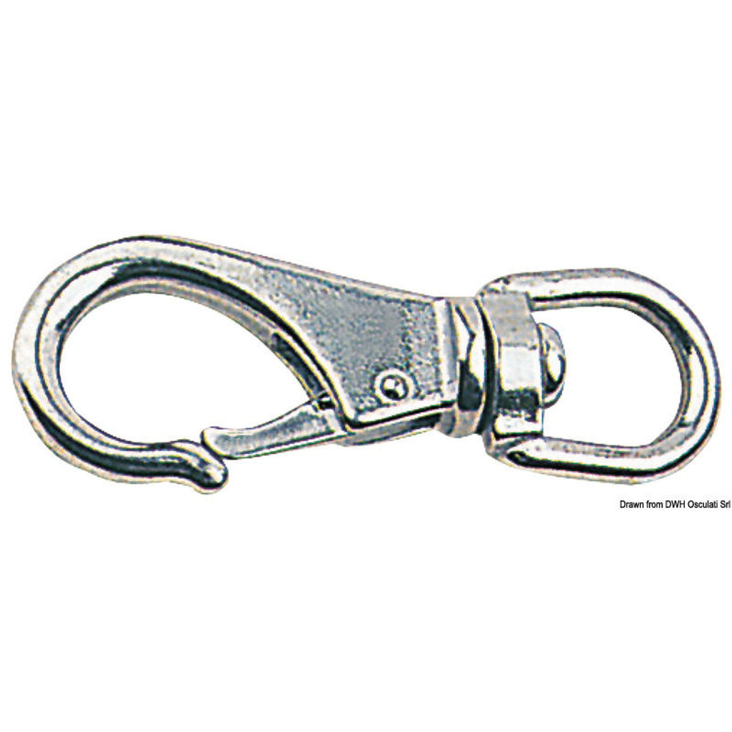 Karbiinihaka AISI 316 leikarilla 113 mm