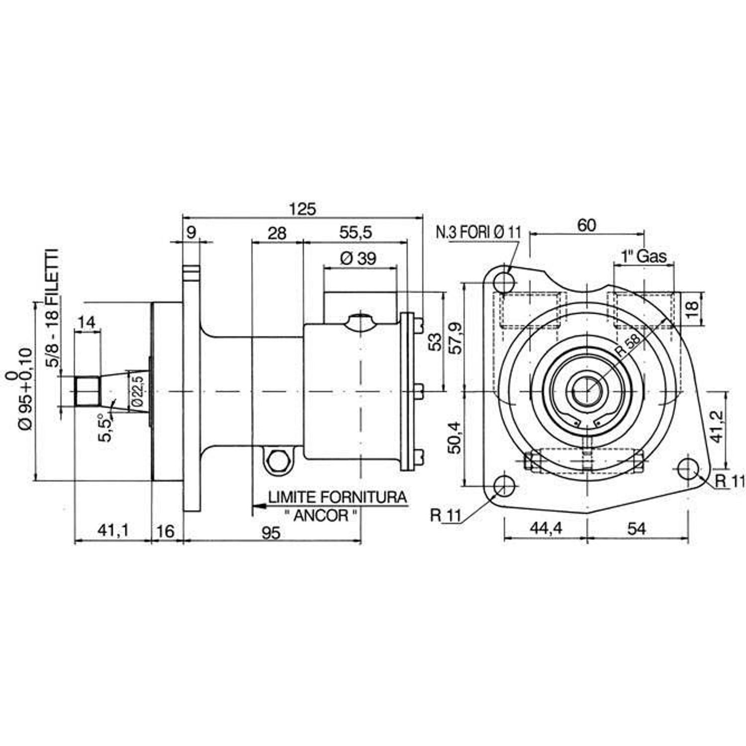 Ancor Impellerpumpe til Motor ST146