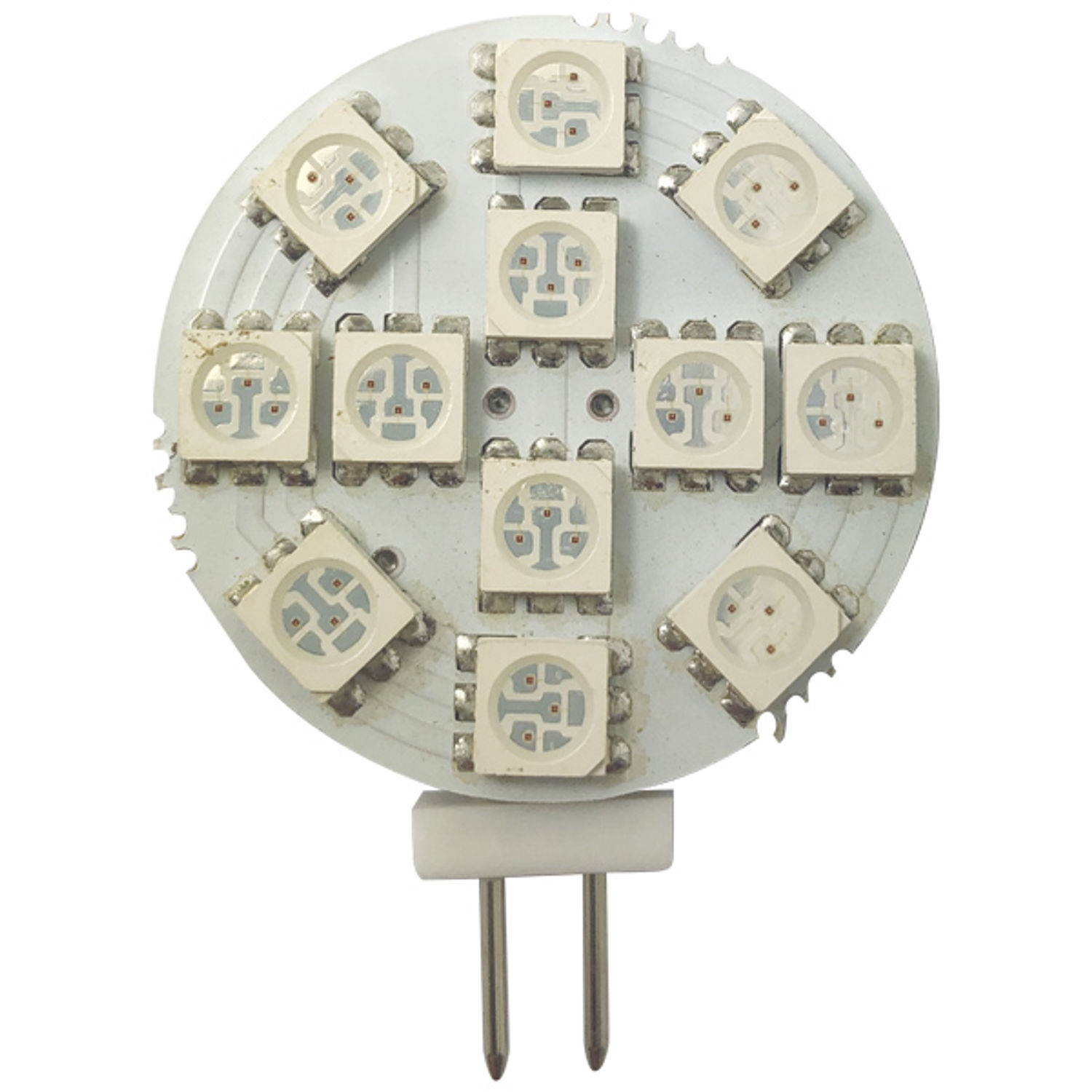 1852 LED G4 rød/hvit sidepinne Ø30mm 10-30V 0,5/1,4/10W 2-pakning