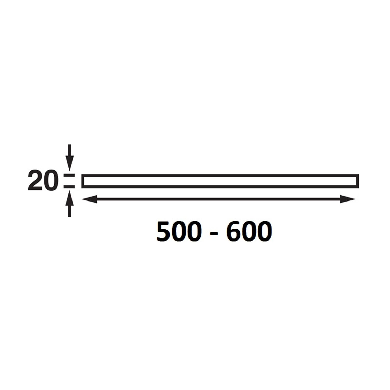 U-Pro Garderobe LED med Bryter, 300-400mm