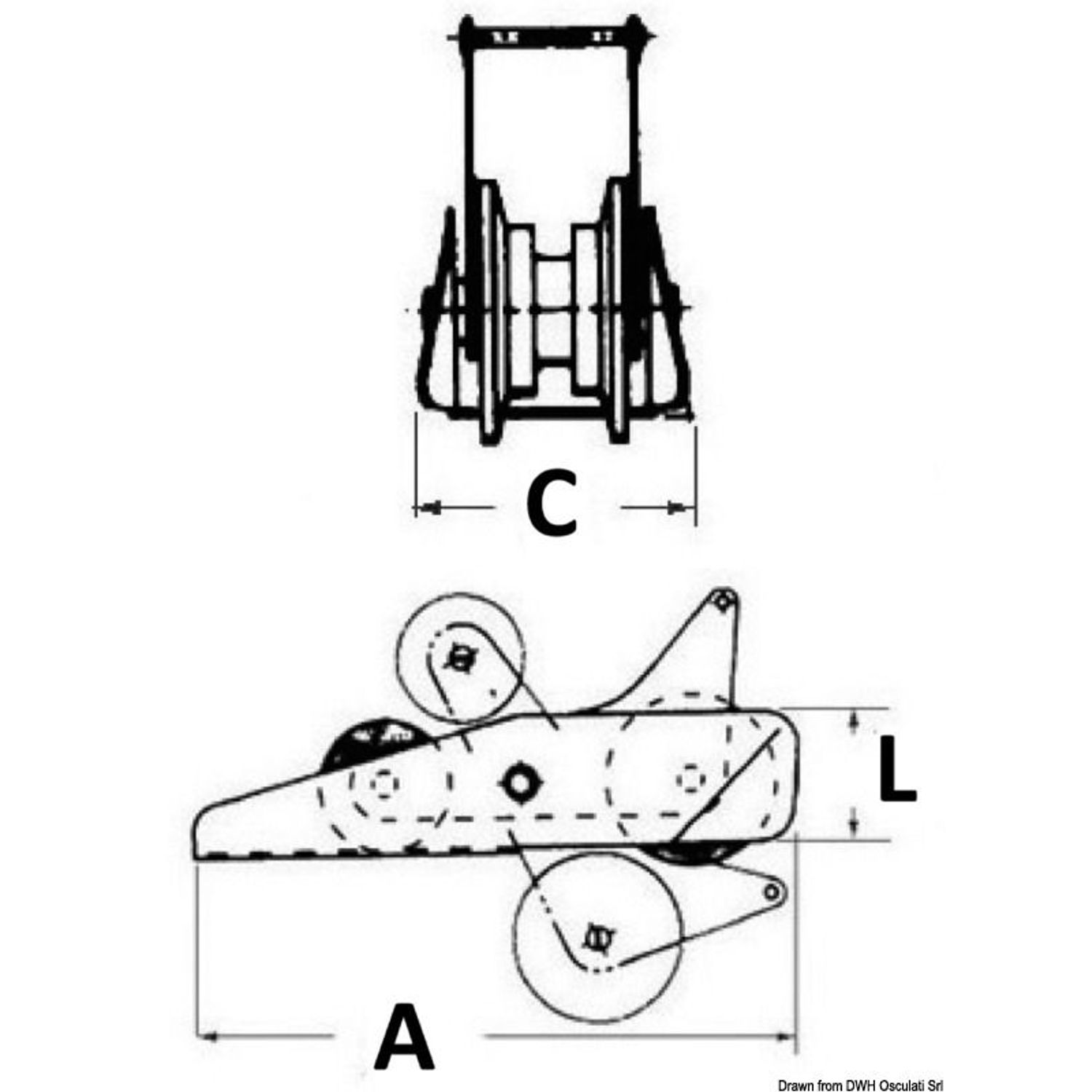 SS keinuva keulan ankkurirulla max 14 kg