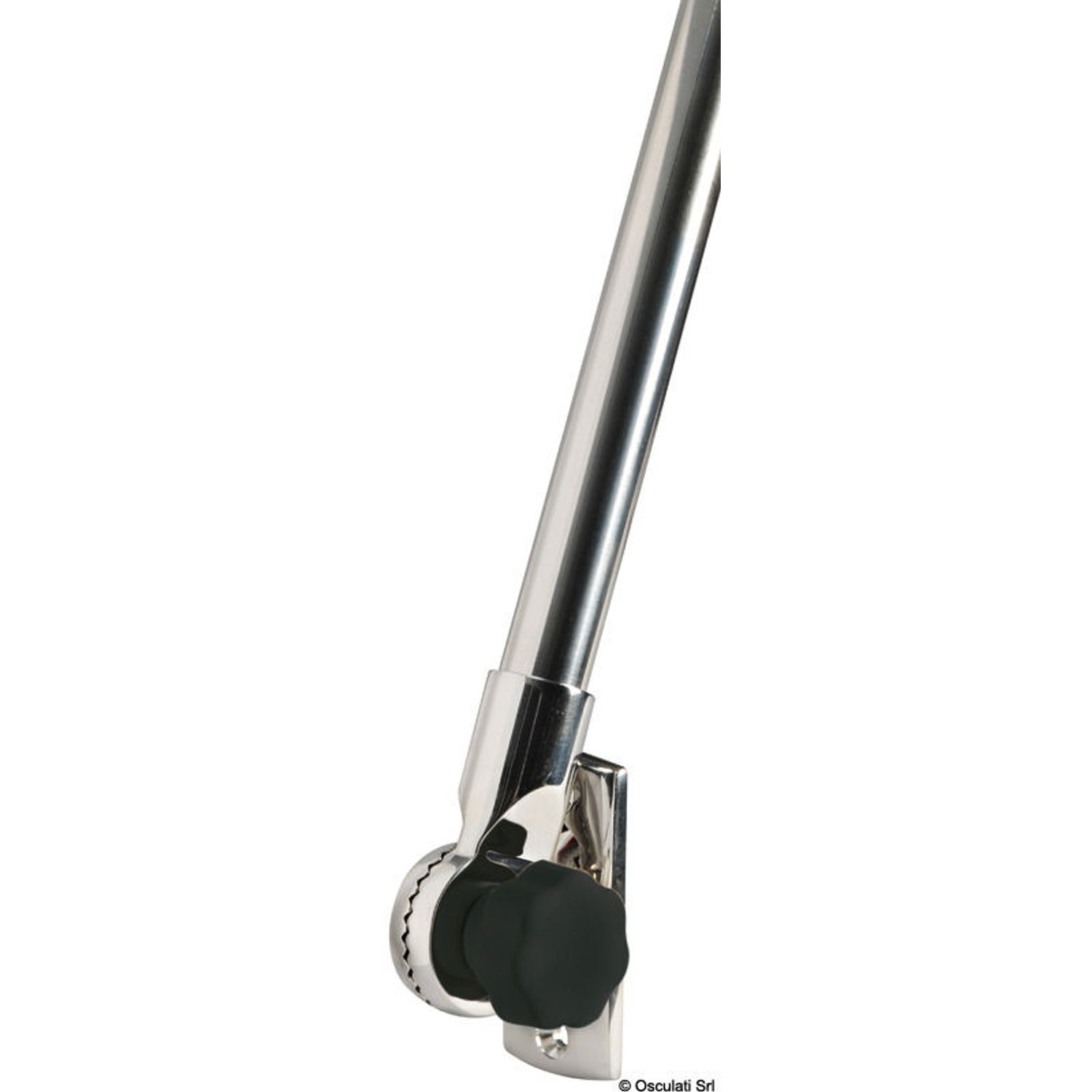 Foldbar LED-lanternestang 360° sort plast 60 cm
