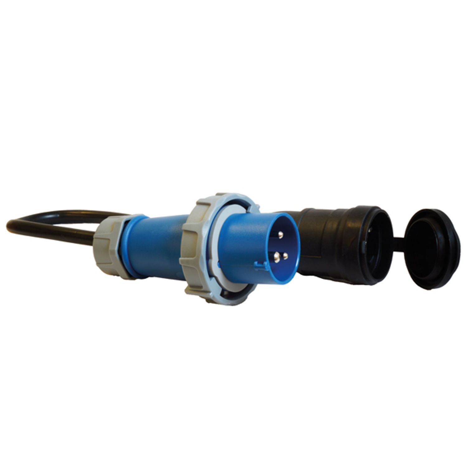 1852 CEE 220V hann IP67 til Schuko hunn - 2,5 mm2 kabel 0,5M