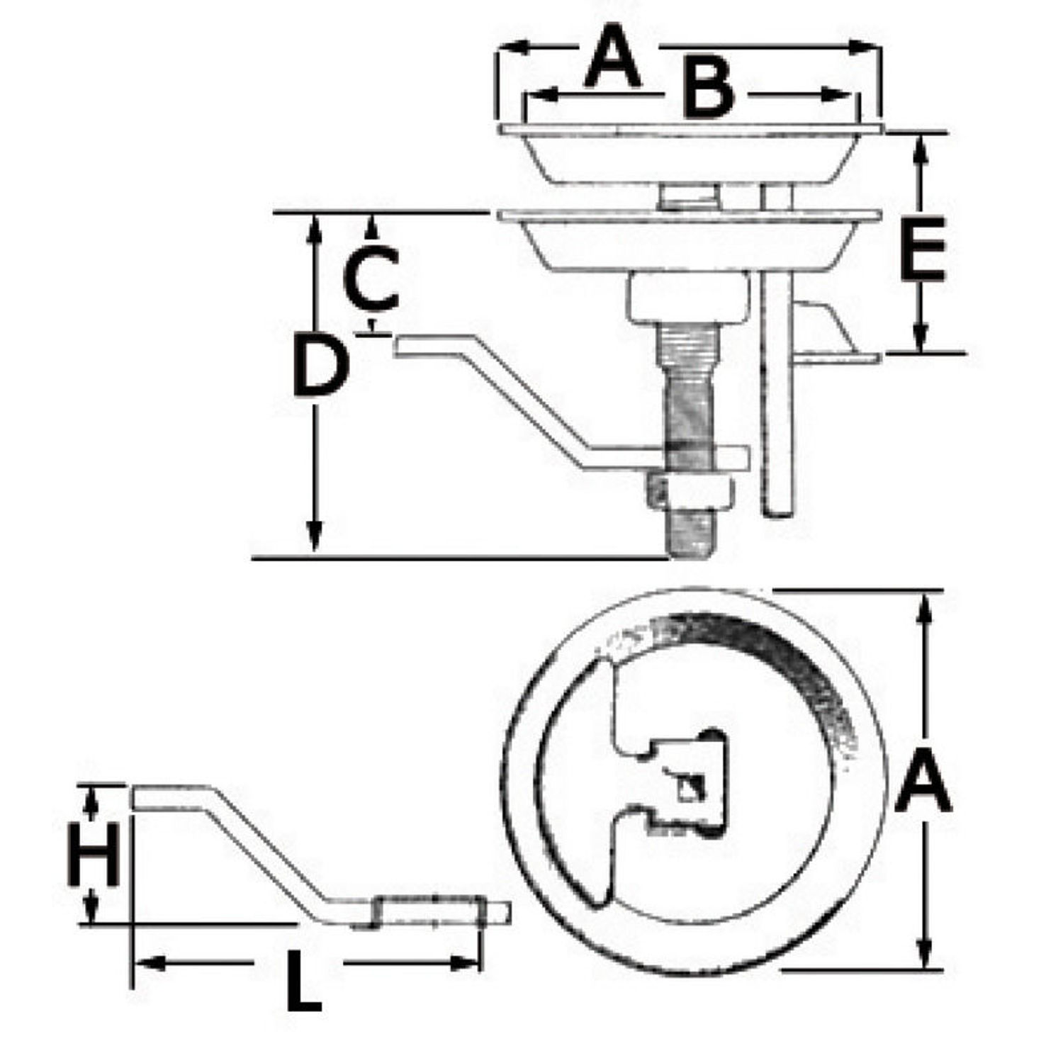 Lyftregel spegelpolerad AISI316 90 mm