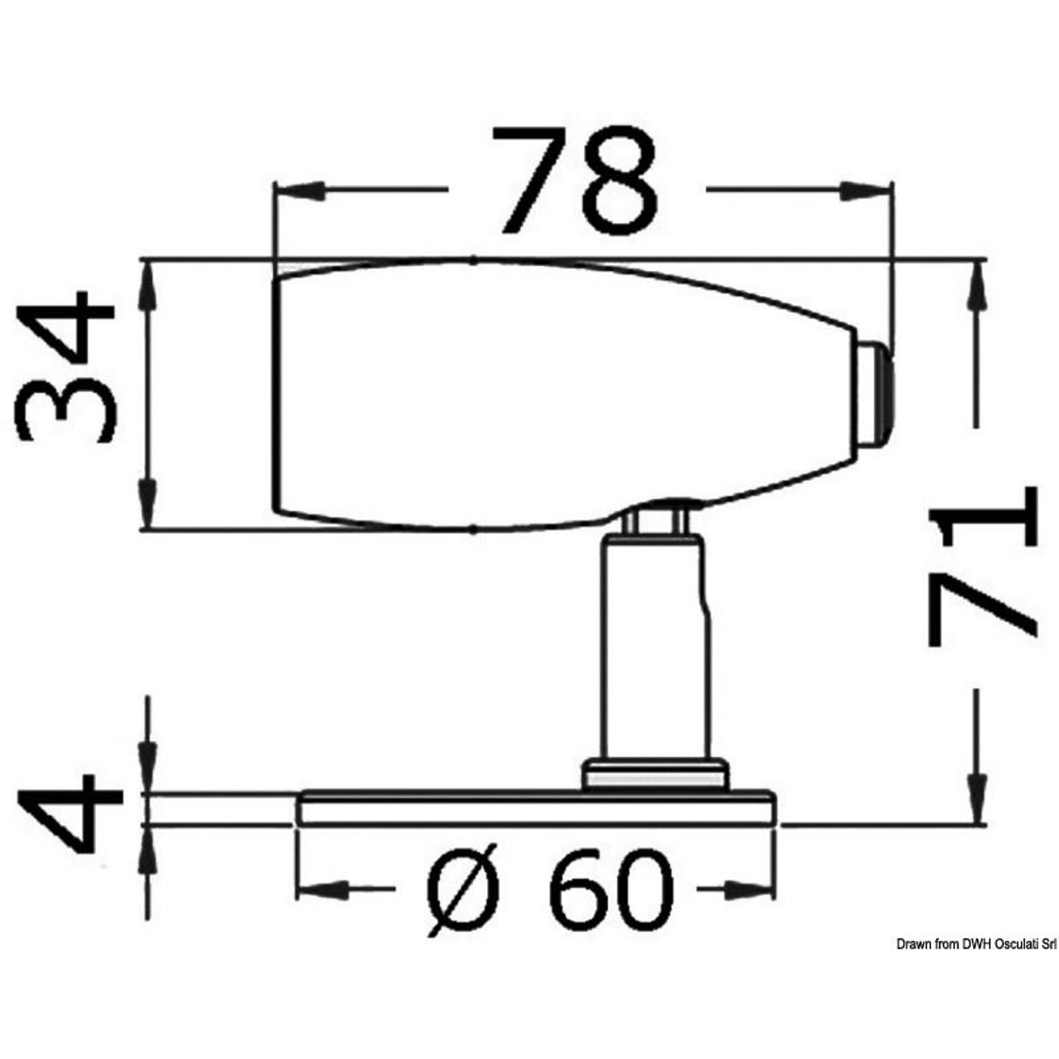 Rana nivelletty LED-valo High Power 12/24 V