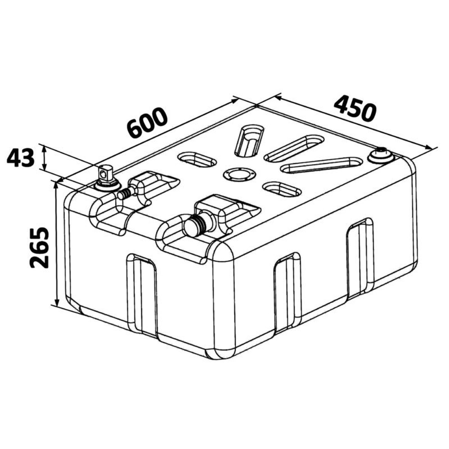 Brændstoftank PE 60 l