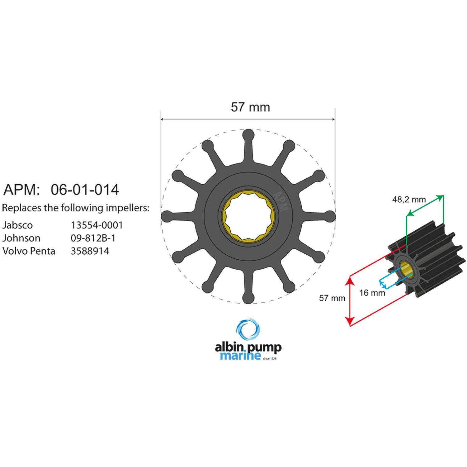 Impeller Kit 06-01-014 Innenbords