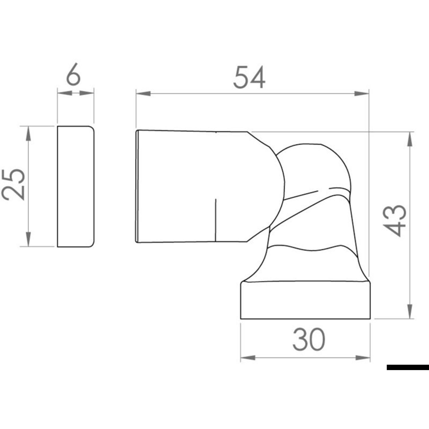 Magnetisk dørstopper AISI 316 speilpolert